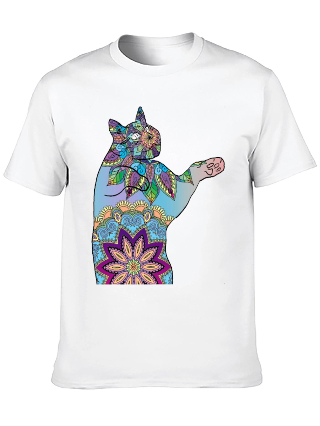 Colorful Cat Mandala T-Shirt