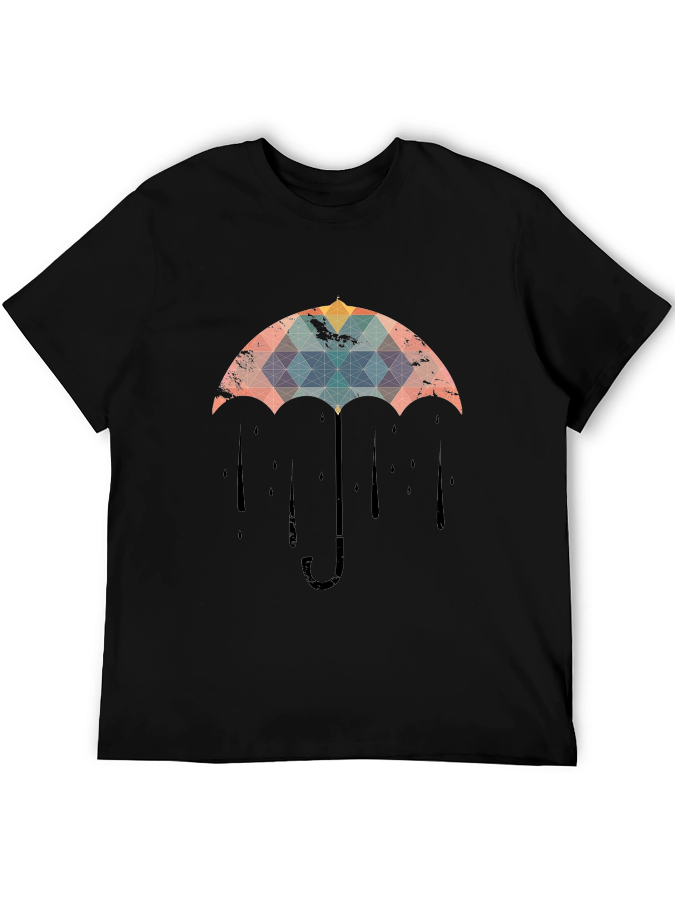 Geometric Umbrella Graphic Tee - Stylish Menswear