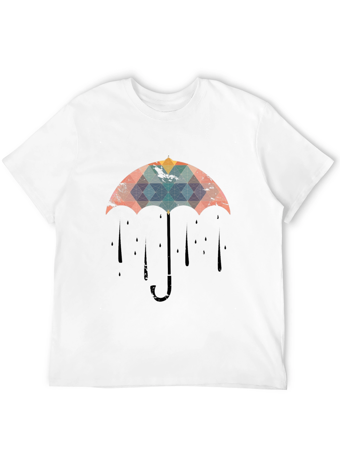 Geometric Umbrella Graphic Tee - Stylish Menswear