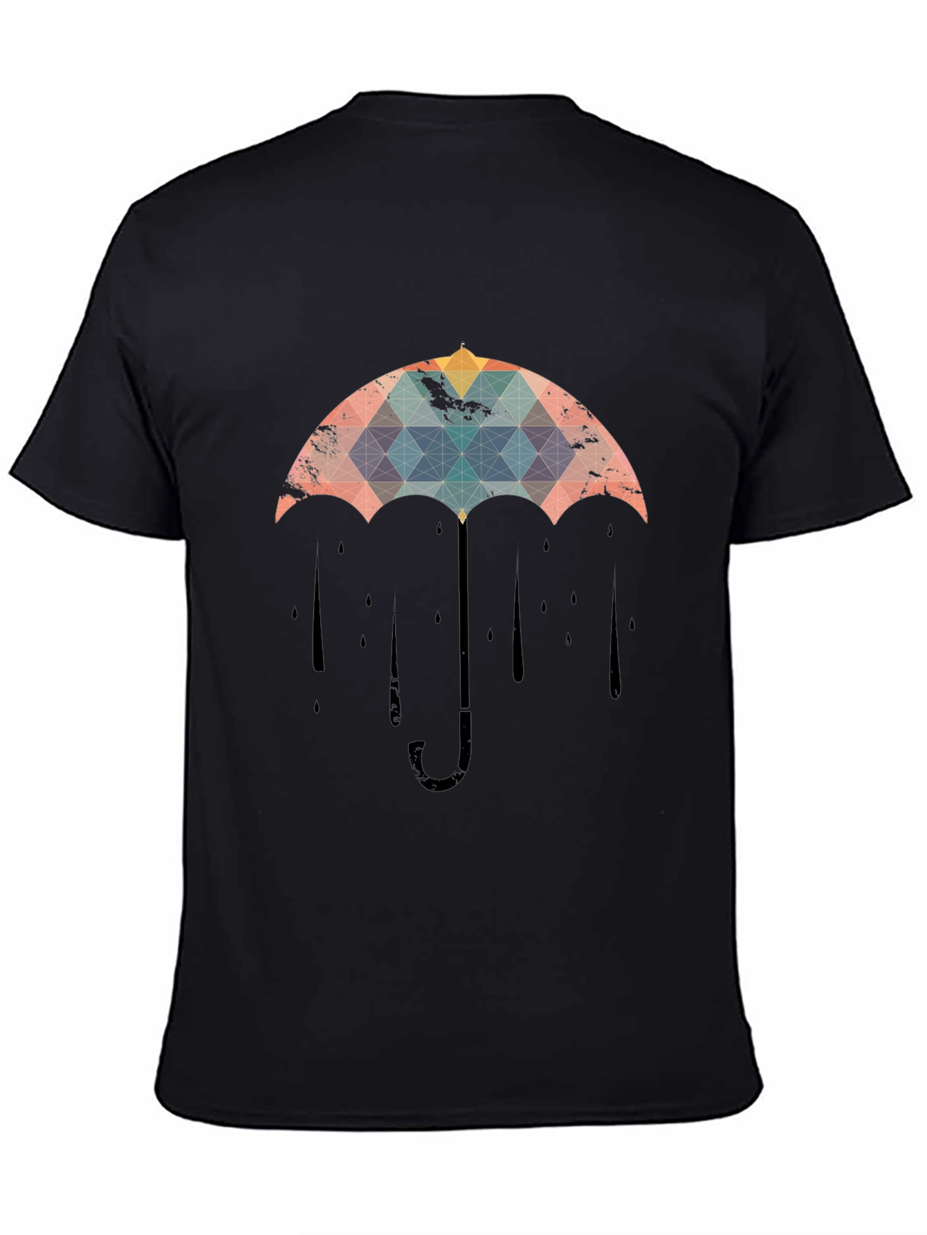 Geometric Umbrella Graphic Tee - Stylish Menswear