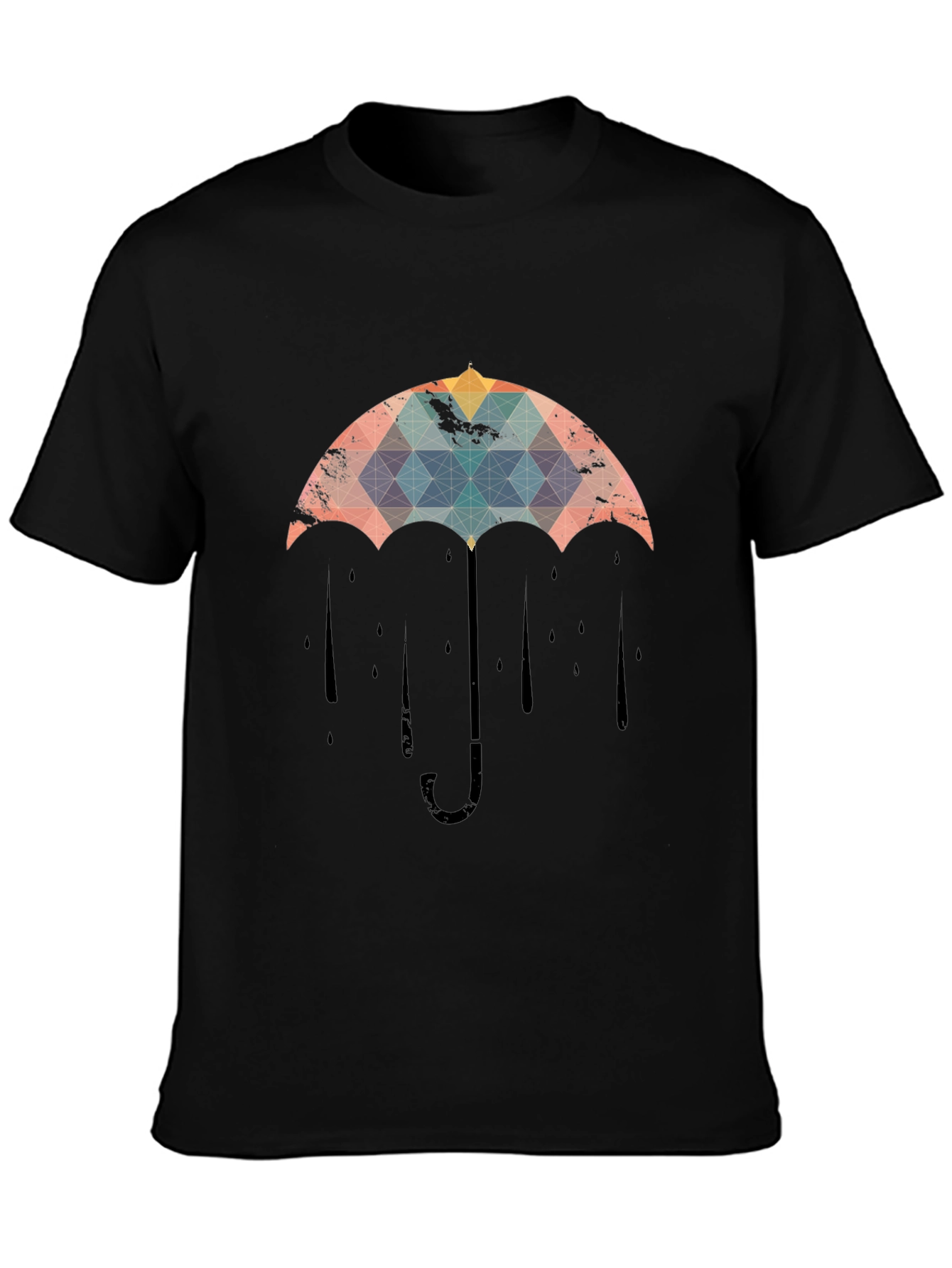 Geometric Umbrella Graphic Tee - Stylish Menswear