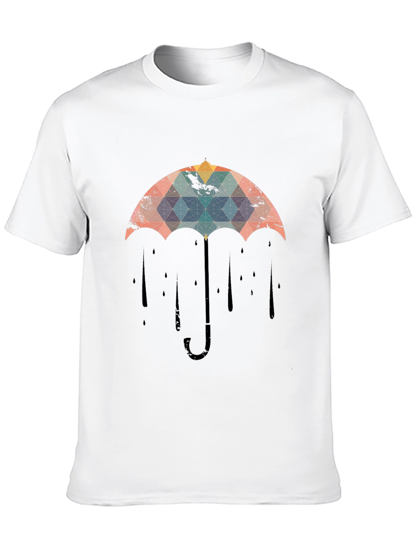 Geometric Umbrella Graphic Tee - Stylish Menswear