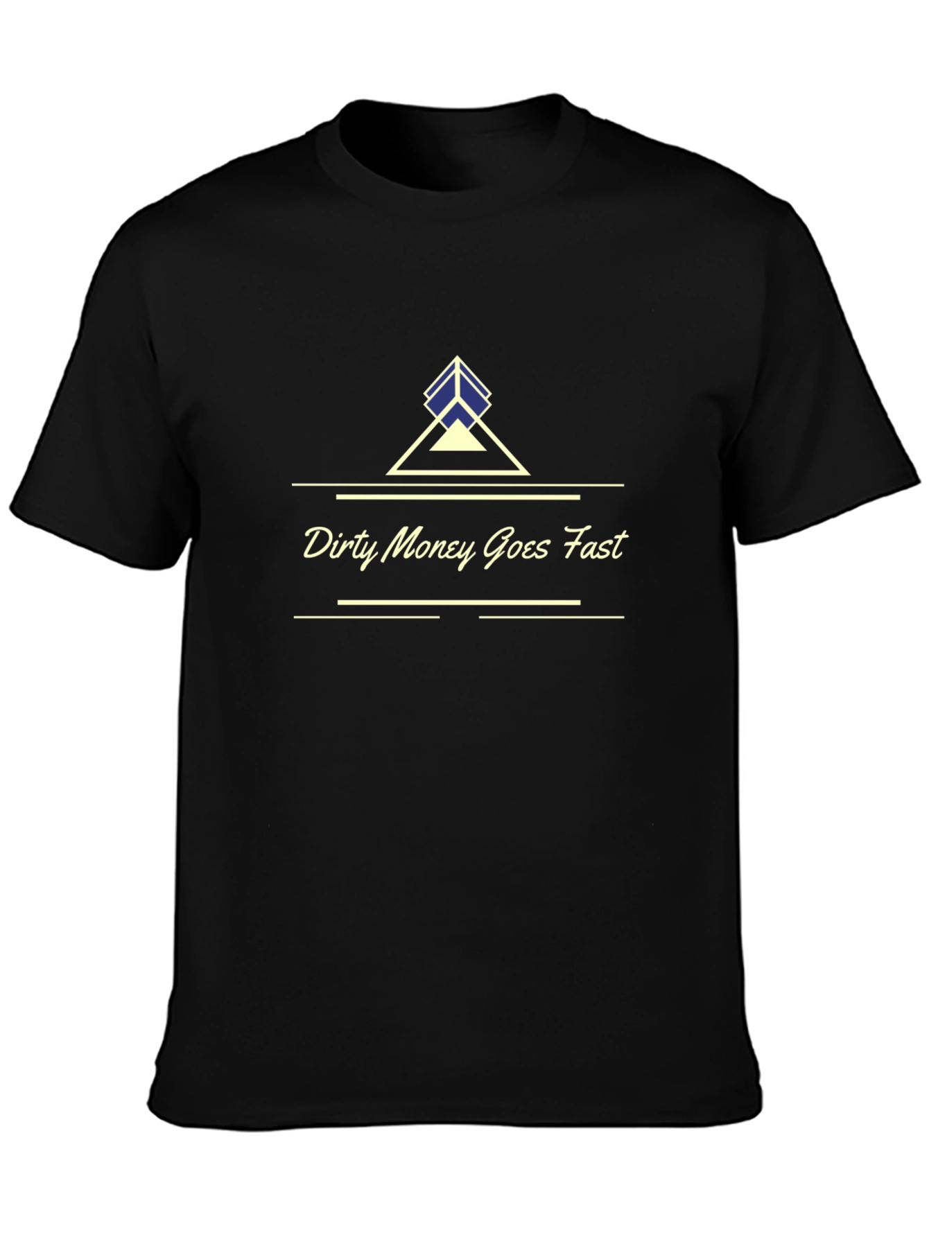 Dirty Money Goes Fast Graphic Black T-Shirt