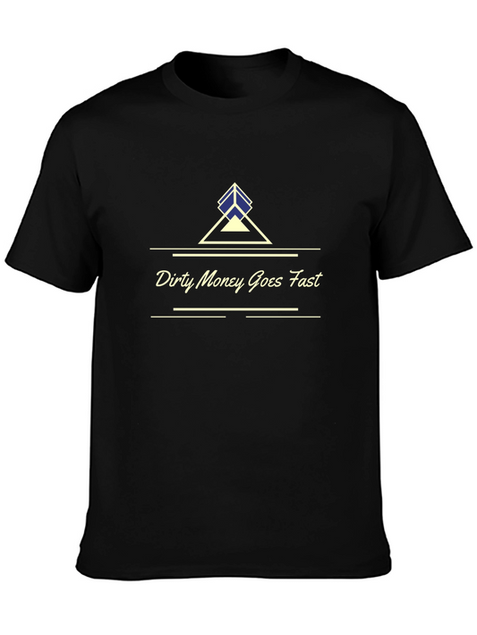 Dirty Money Goes Fast Graphic Black T-Shirt