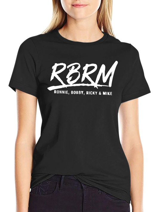 RBRM Ronnie Bobby Ricky Mike Black Graphic T-Shirt