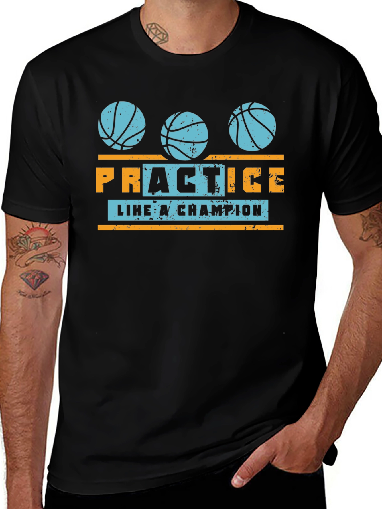 Basketball Practice Like a Champion Graphic T-Shirt