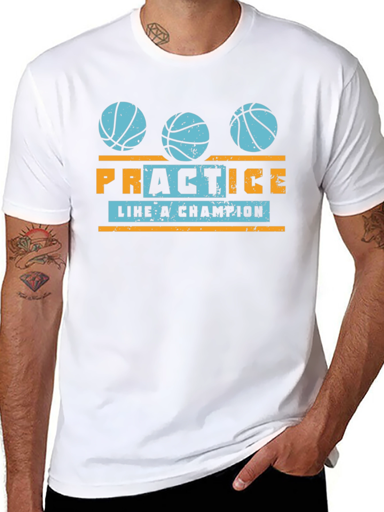 Basketball Practice Like a Champion Graphic T-Shirt