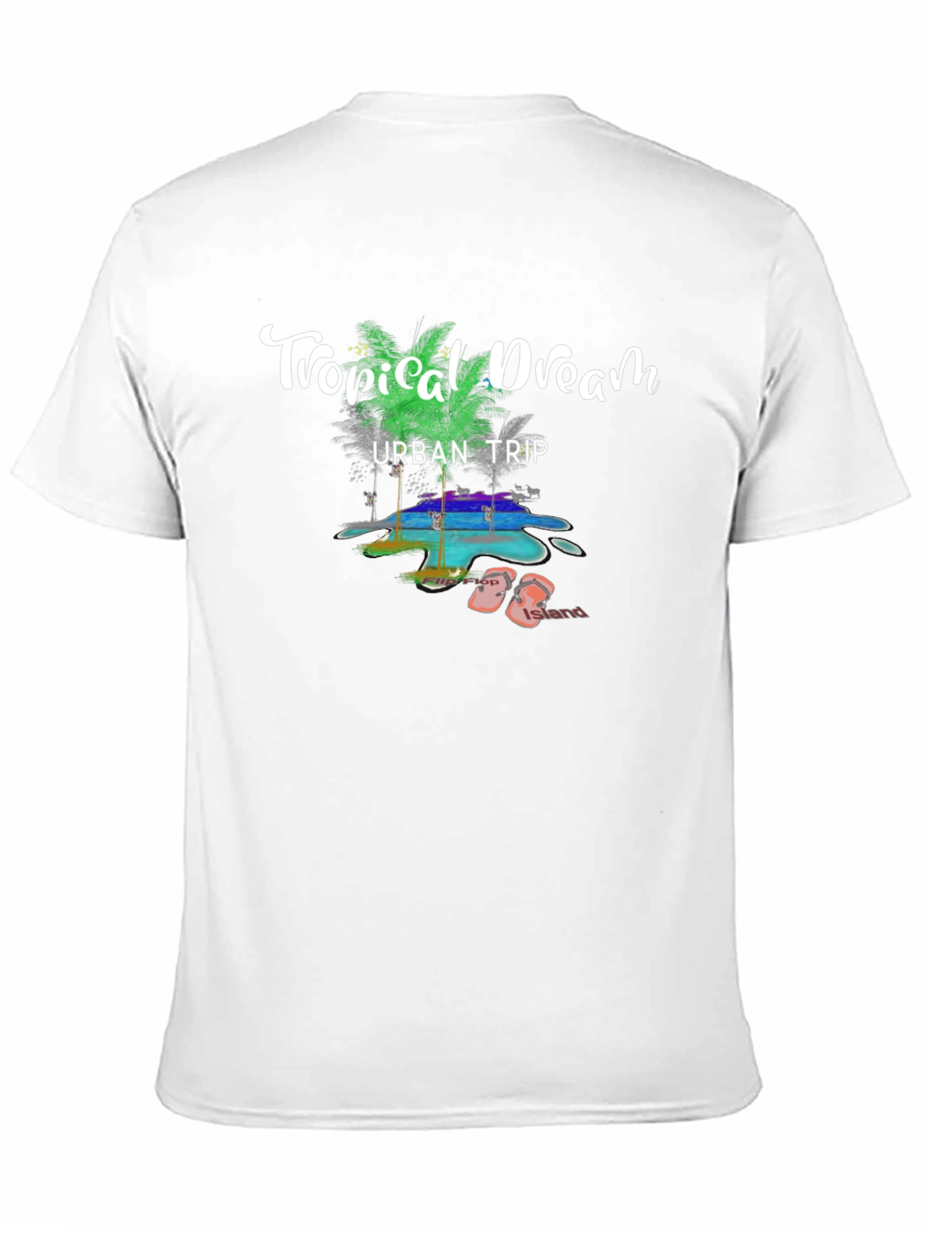 Tropical Dream Urban Trip Black T-Shirt