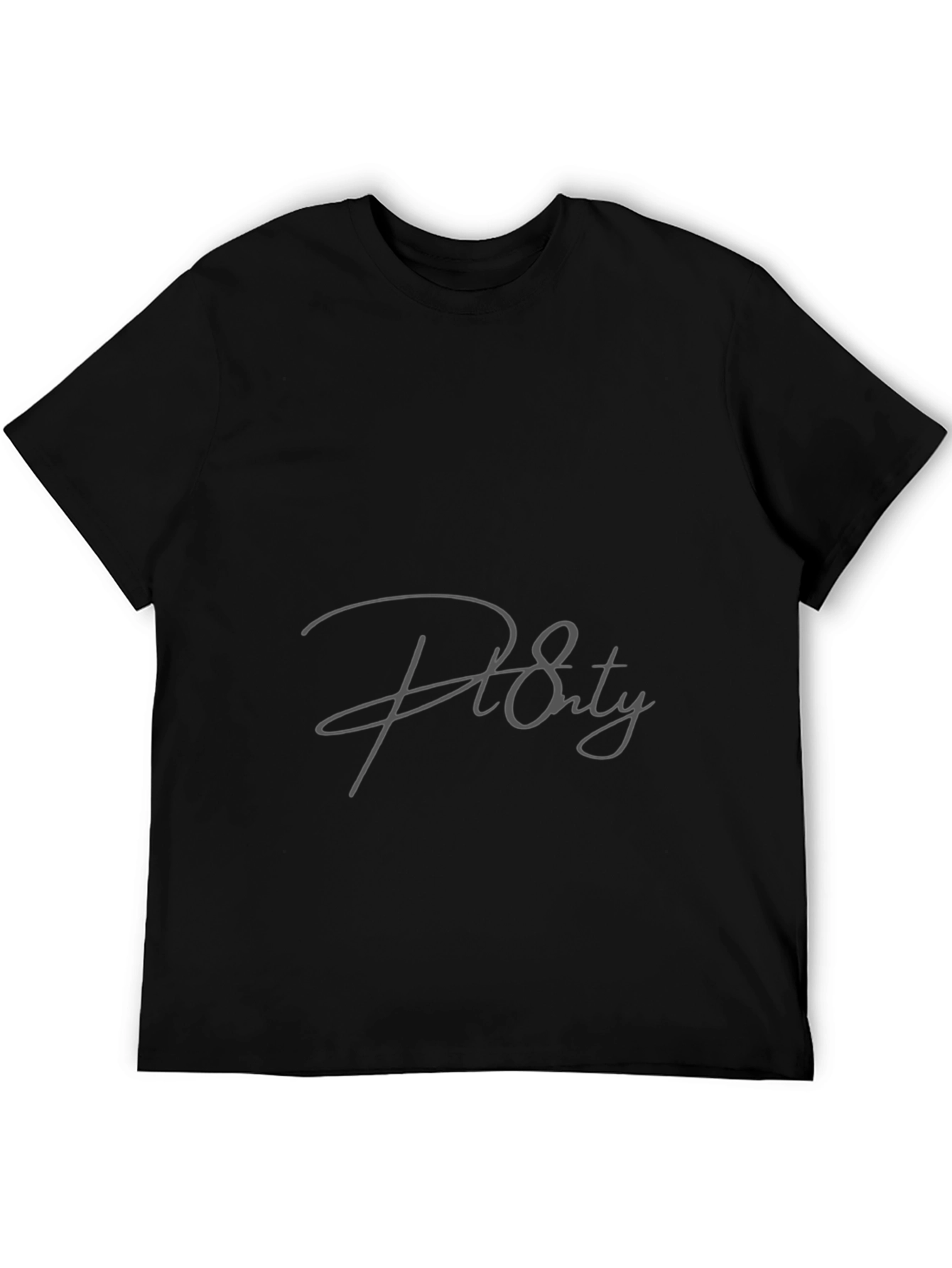 Mens Black T-Shirt with P8rty Graphic