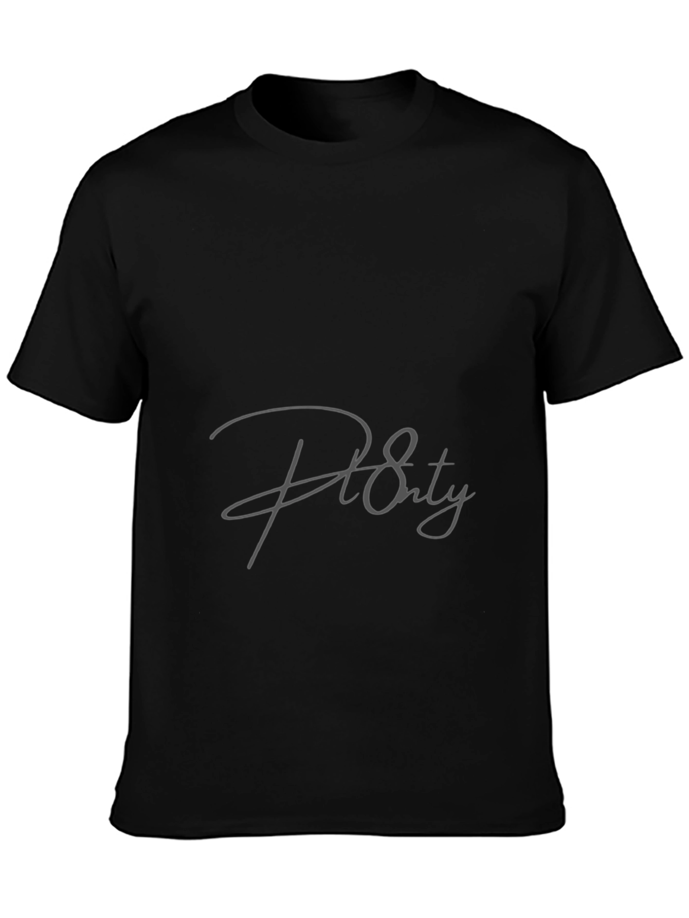 Mens Black T-Shirt with P8rty Graphic