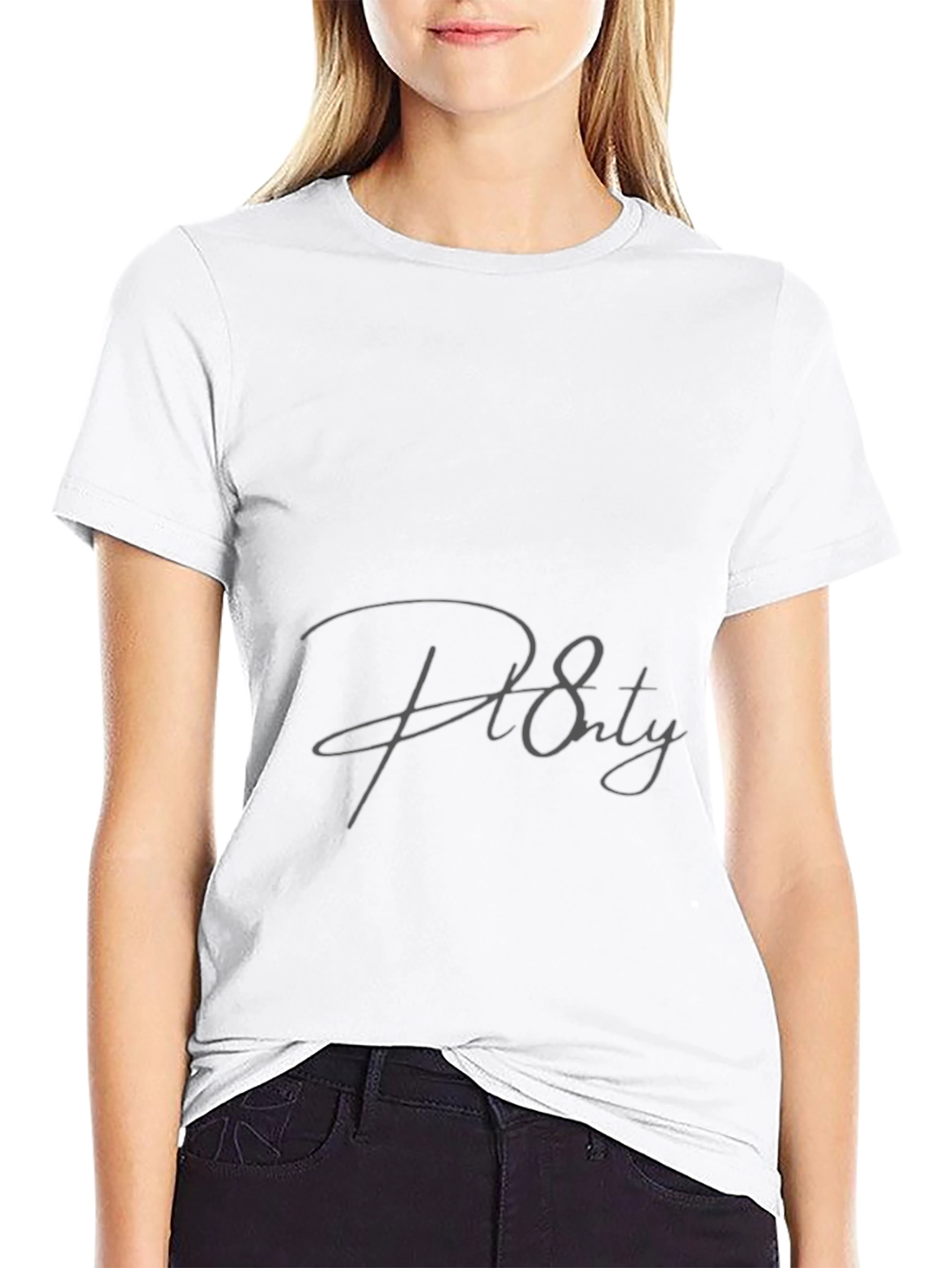 Mens Black T-Shirt with P8rty Graphic