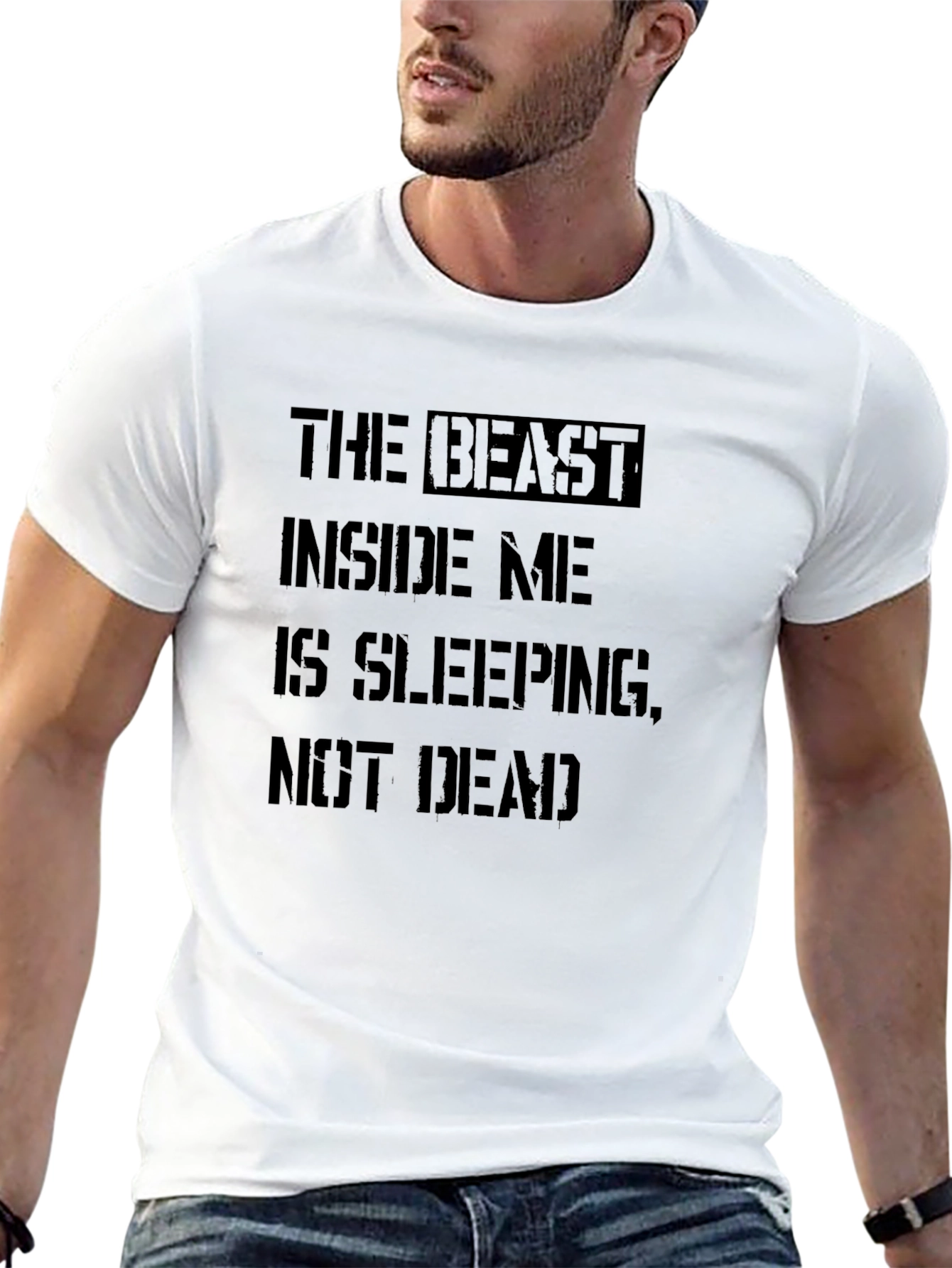 Beast Inside Me T-Shirt - Black Graphic Tee