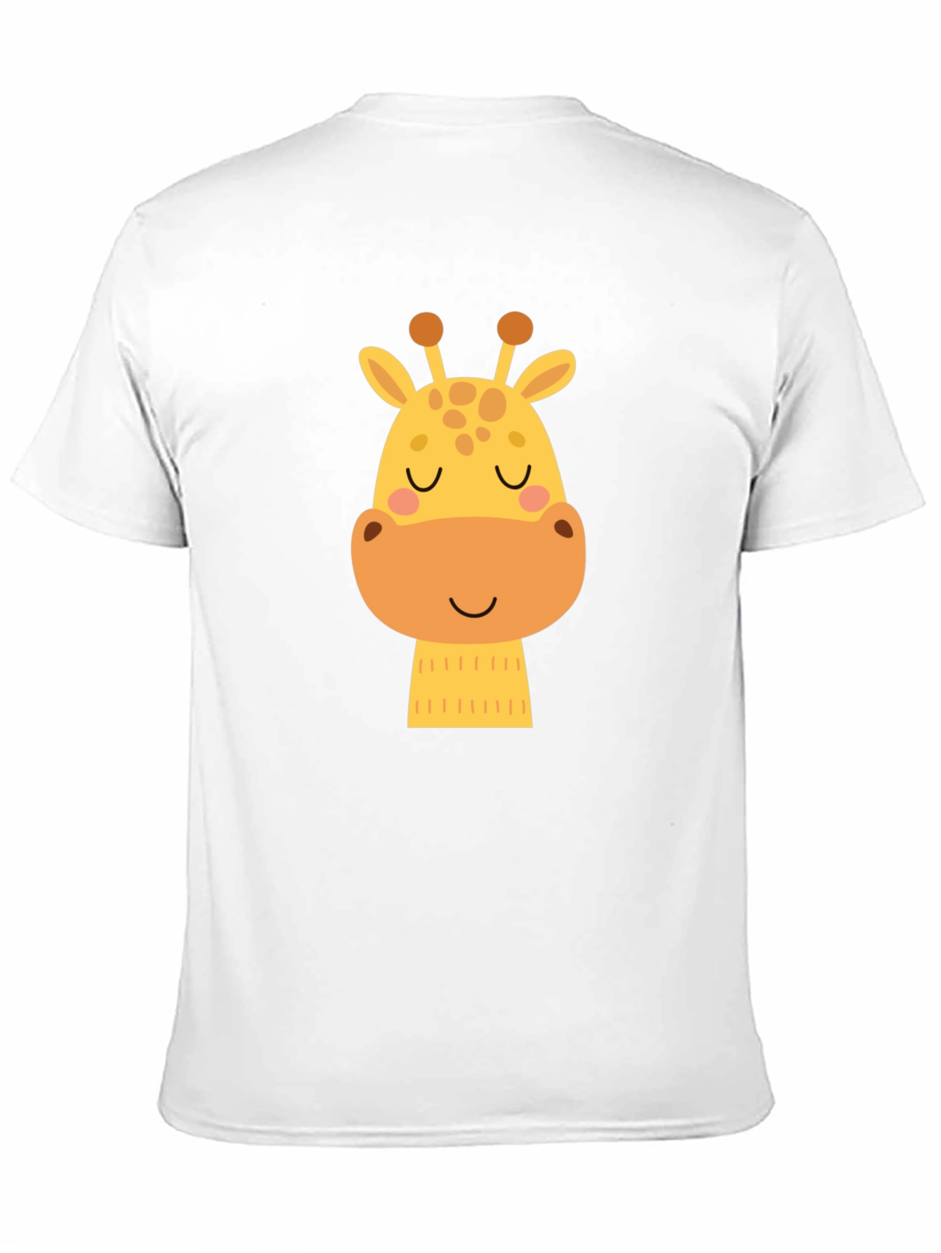 Cute Giraffe Graphic Black T-Shirt
