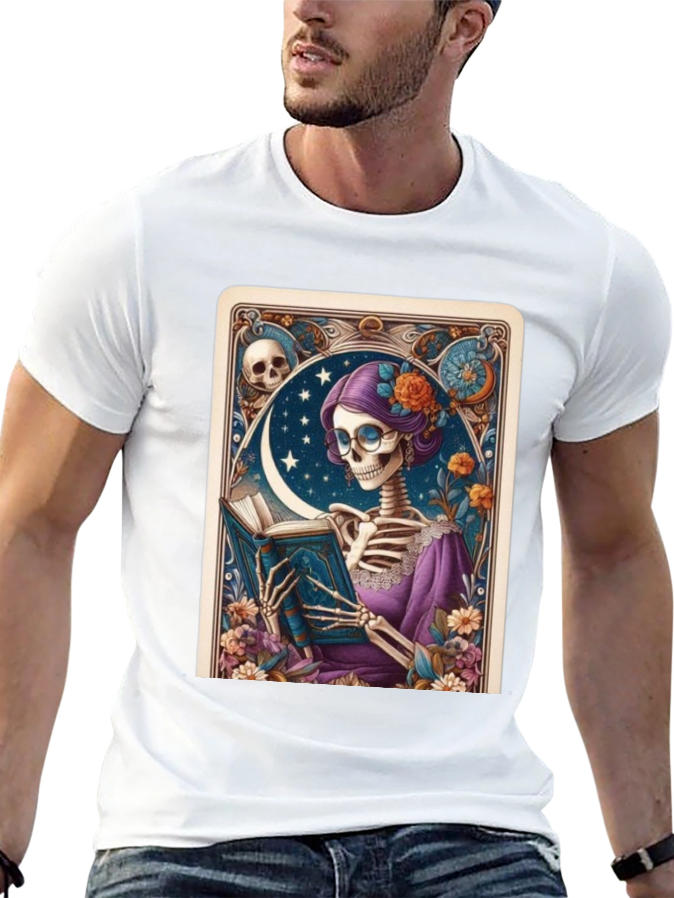 Skeleton Reader Graphic Tee