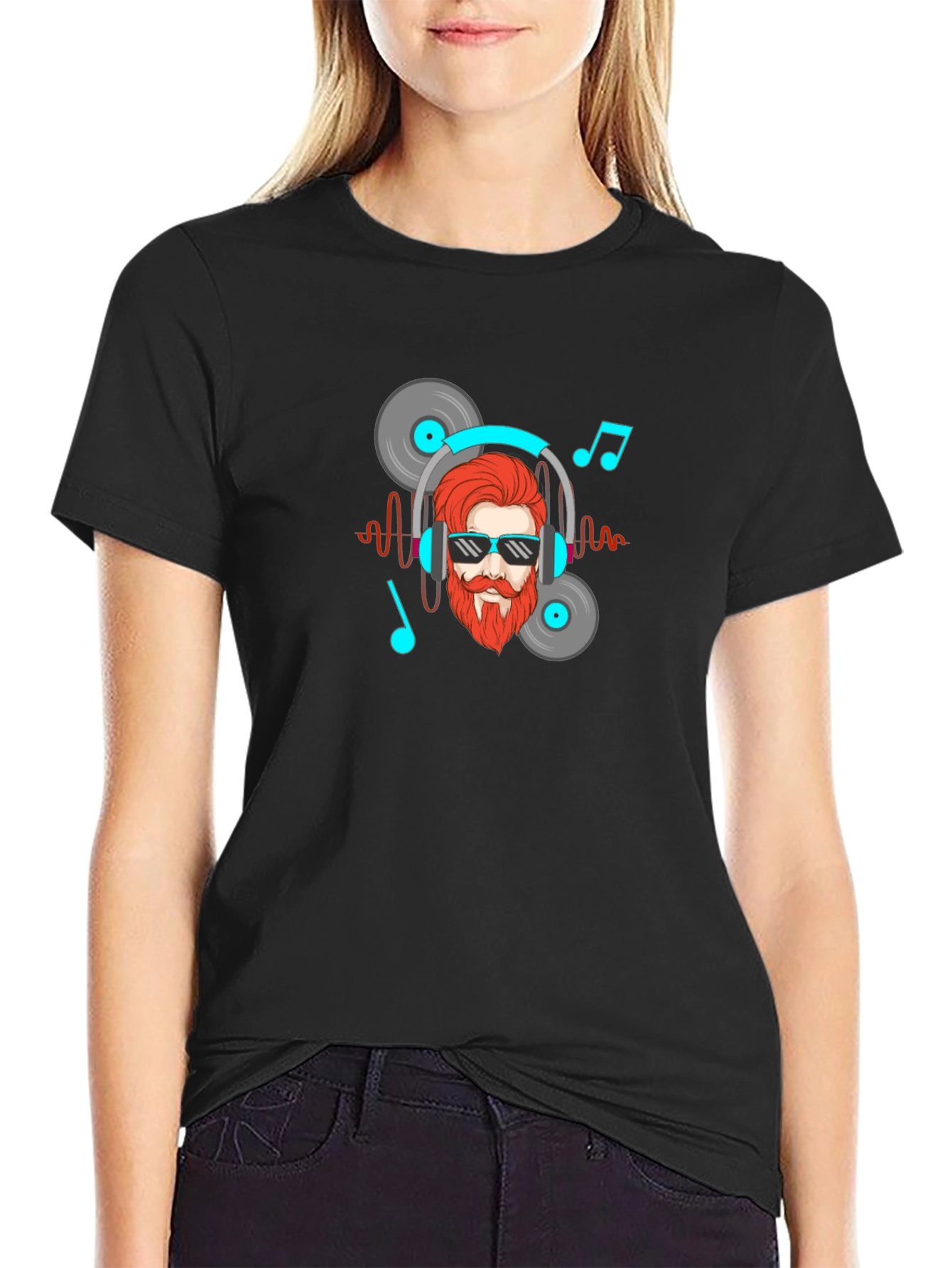 Music Lover Graphic Tee - Black