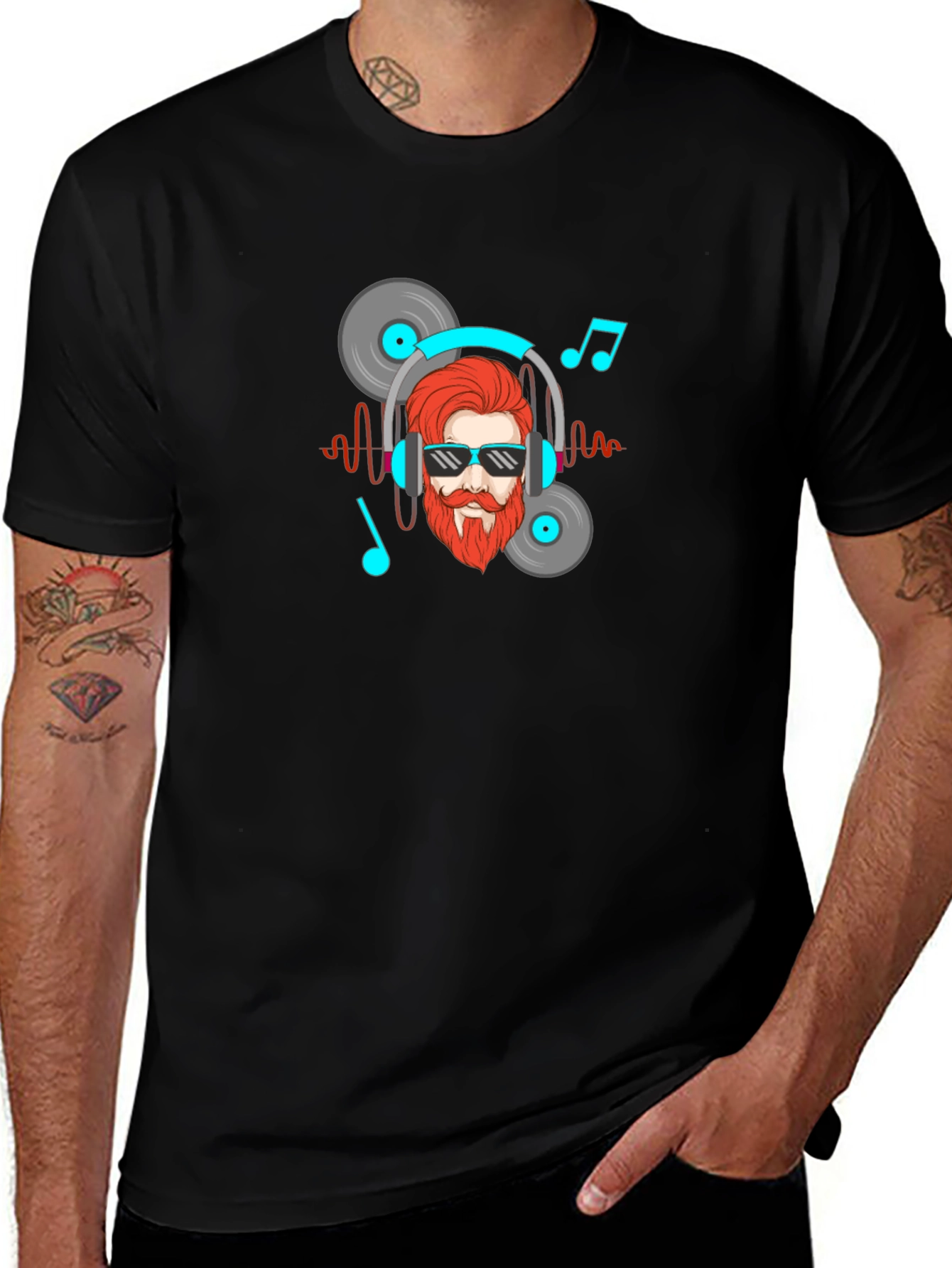 Music Lover Graphic Tee - Black