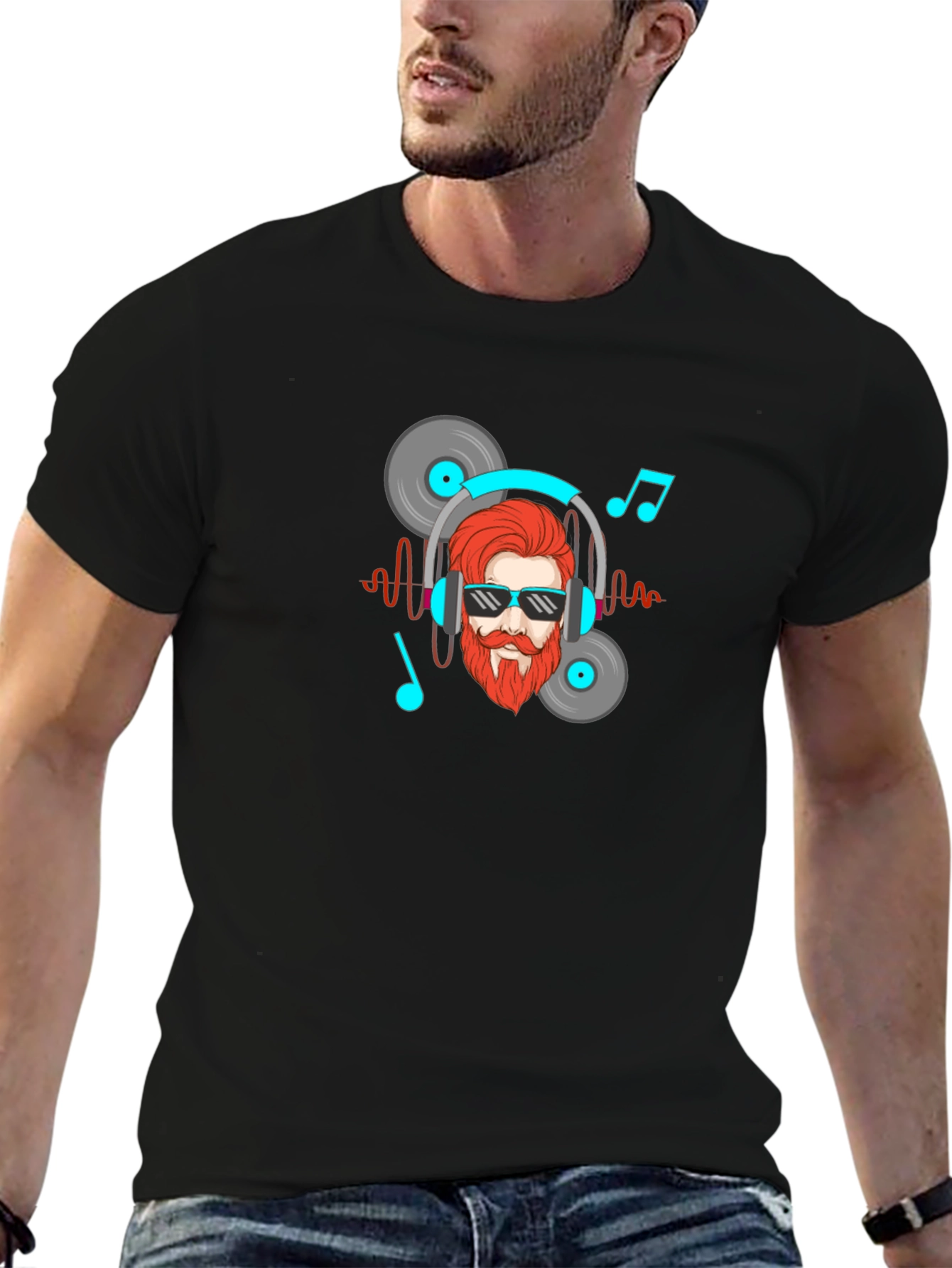 Music Lover Graphic Tee - Black