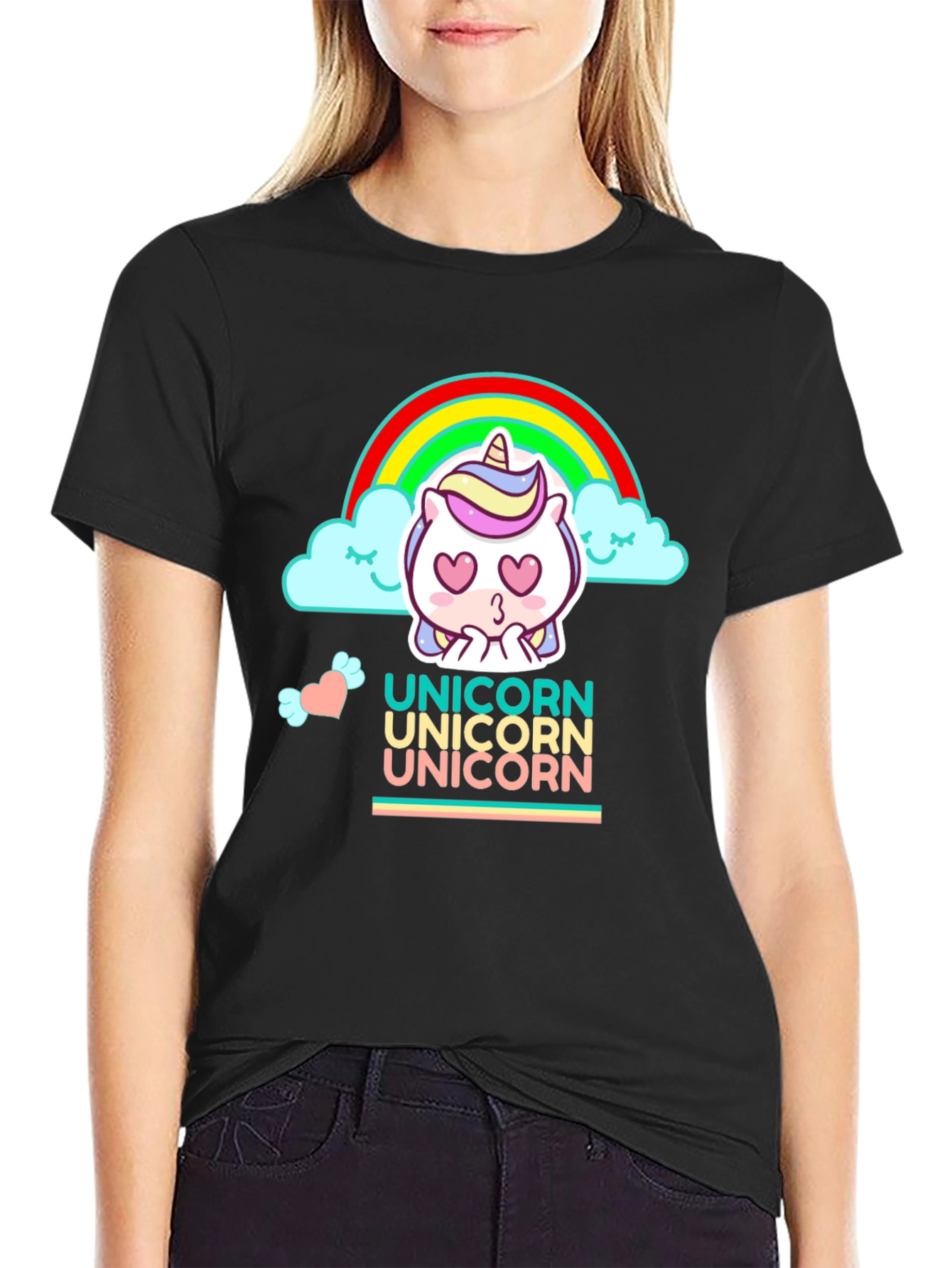 Cute Cartoon Unicorn Graphic Tee