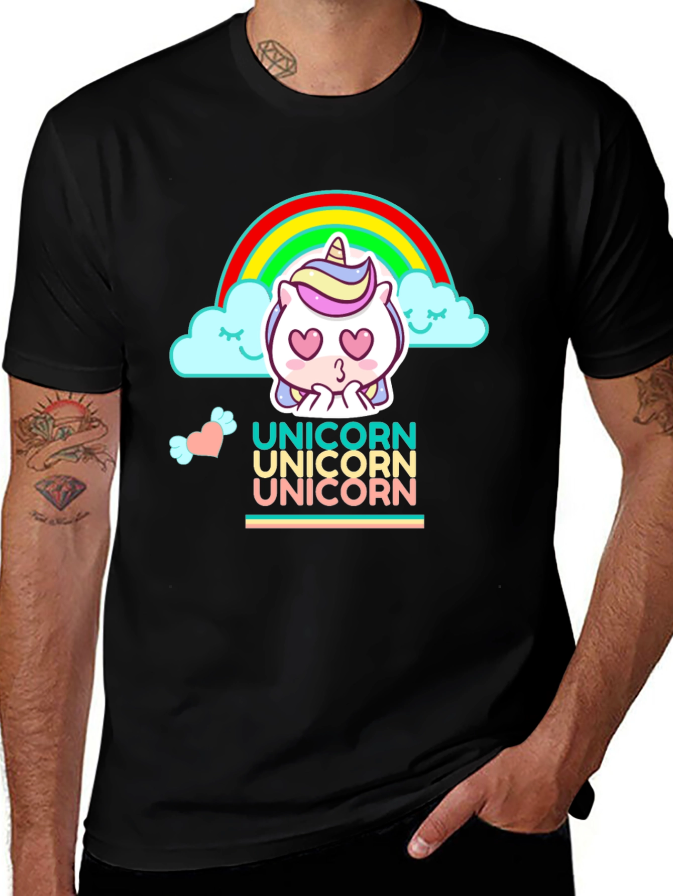 Cute Cartoon Unicorn Graphic Tee