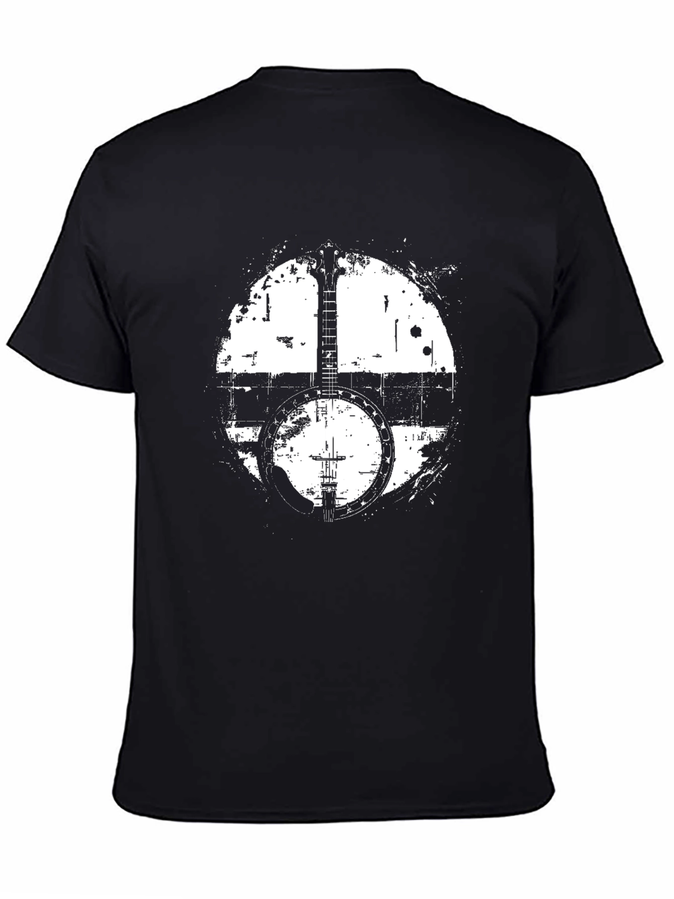 Banjo Graphic Print Black T-Shirt