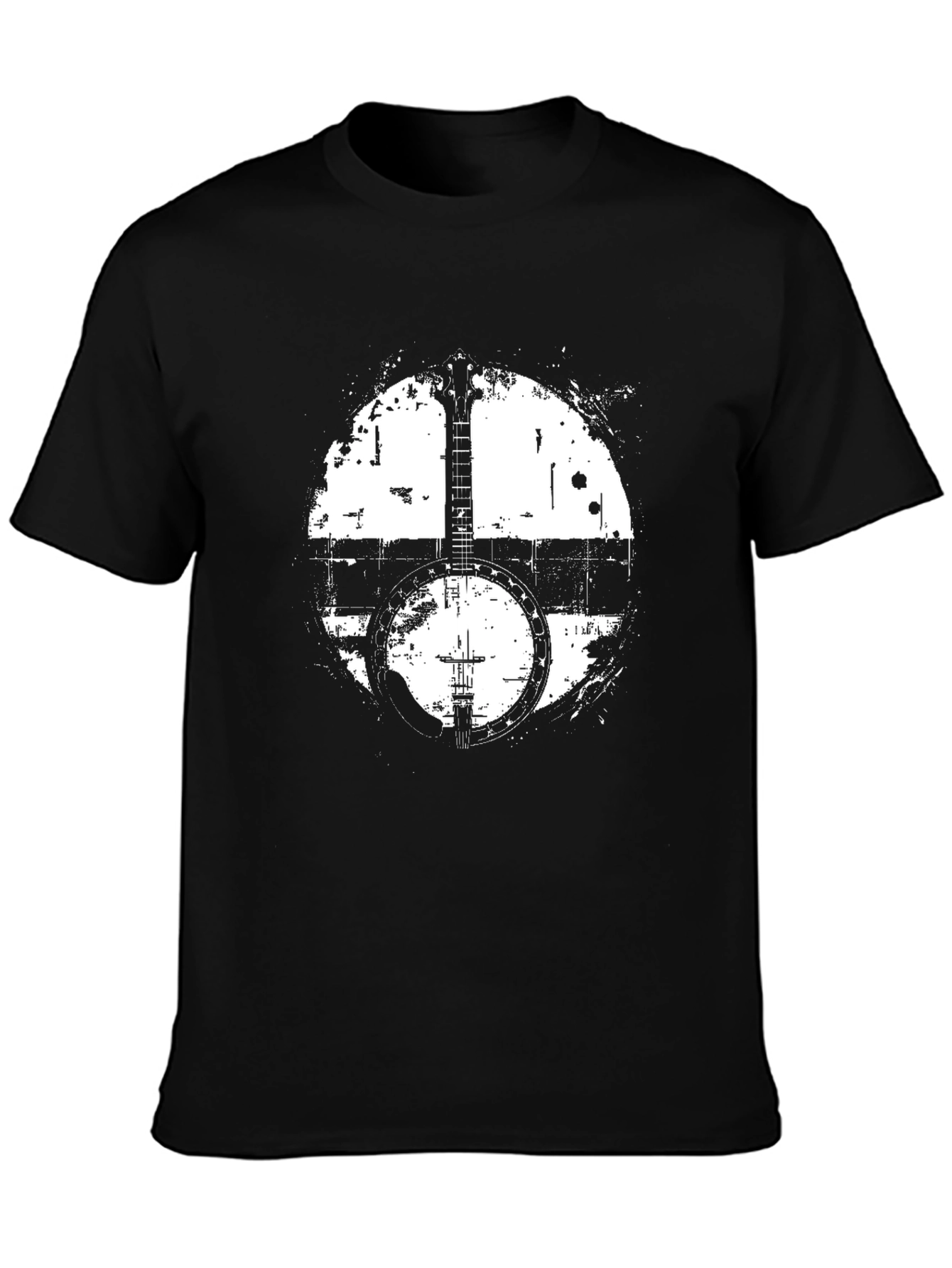 Banjo Graphic Print Black T-Shirt
