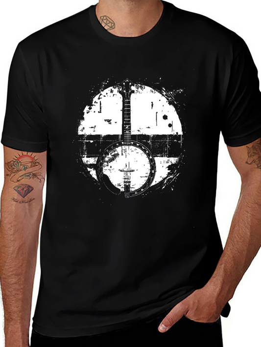 Banjo Graphic Print Black T-Shirt
