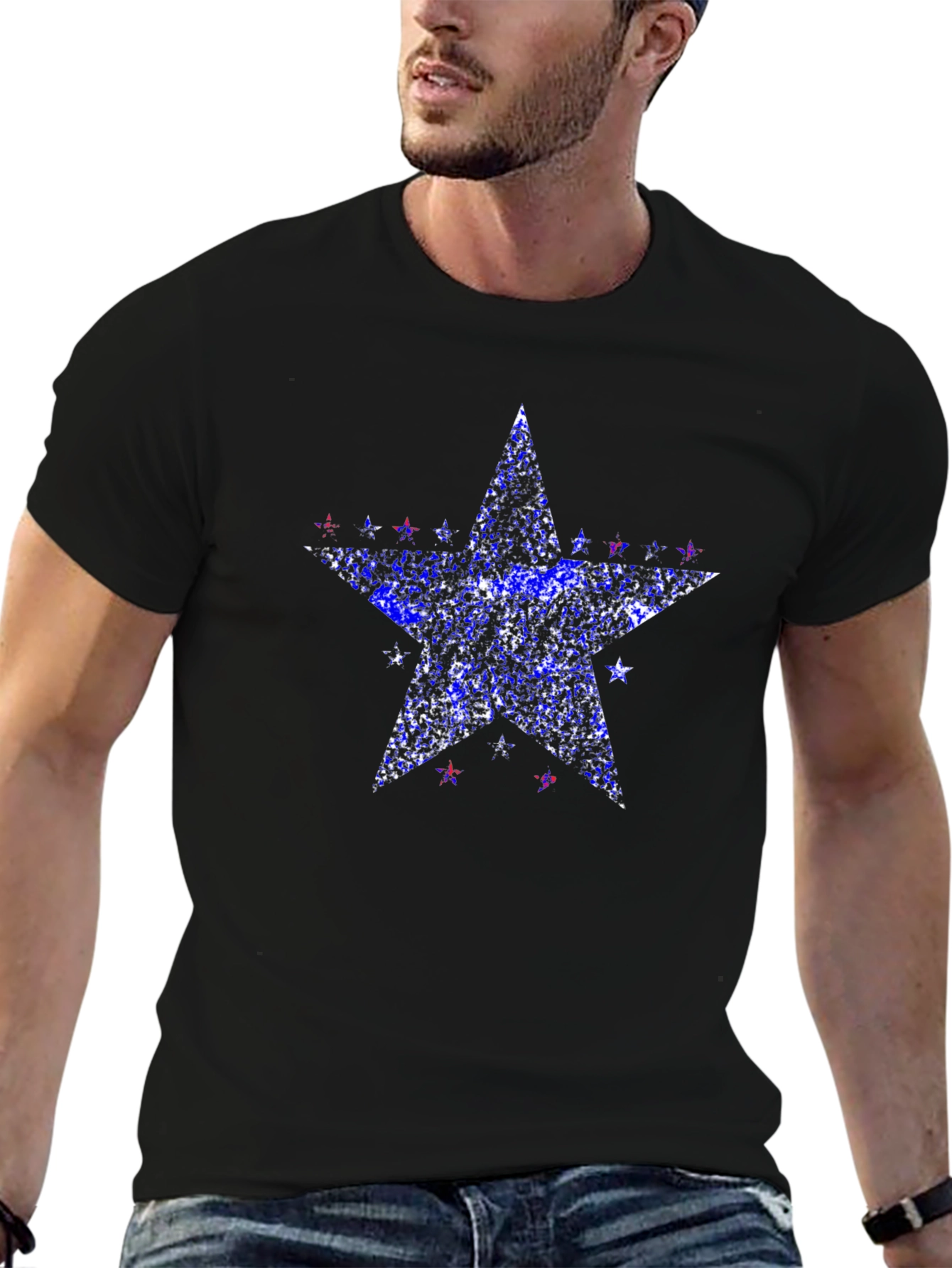 Starry Star T-Shirt - Patriotic Sparkle Tee