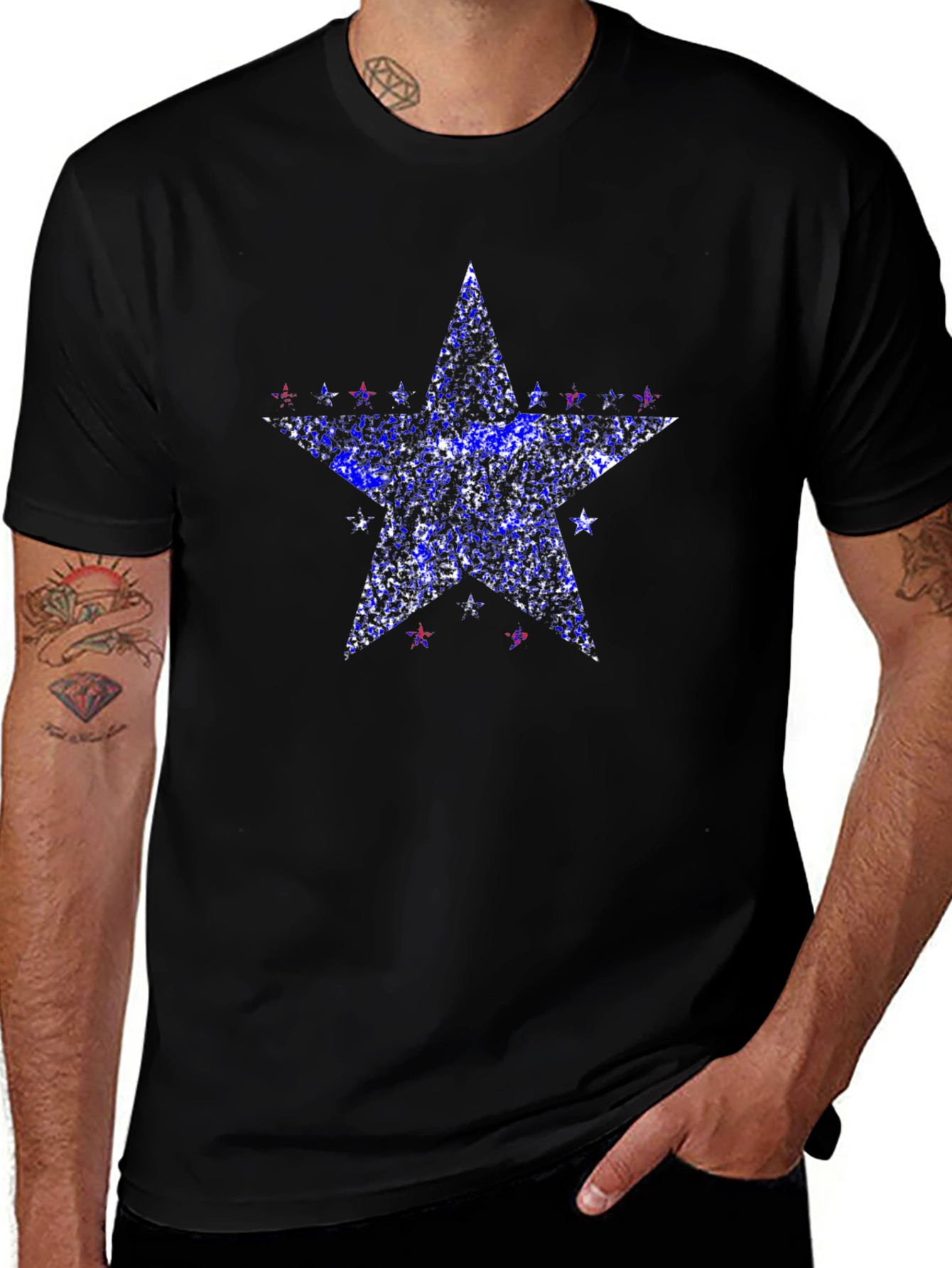 Starry Star T-Shirt - Patriotic Sparkle Tee