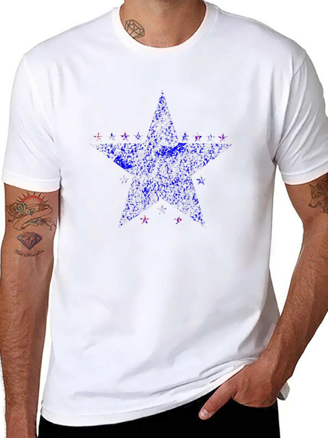 Starry Star T-Shirt - Patriotic Sparkle Tee