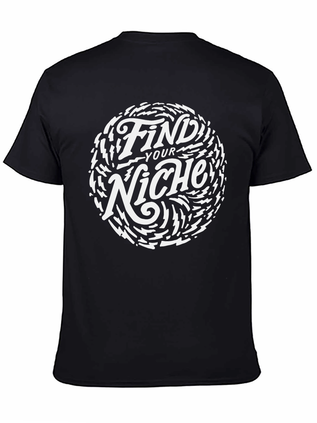 Find Your Niche Graphic Black T-Shirt