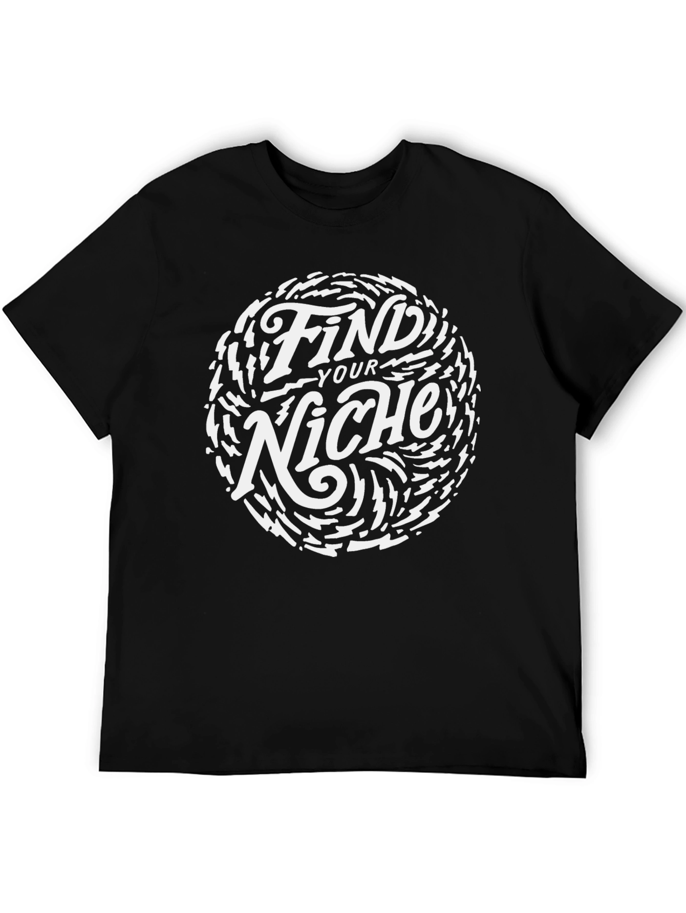 Find Your Niche Graphic Black T-Shirt