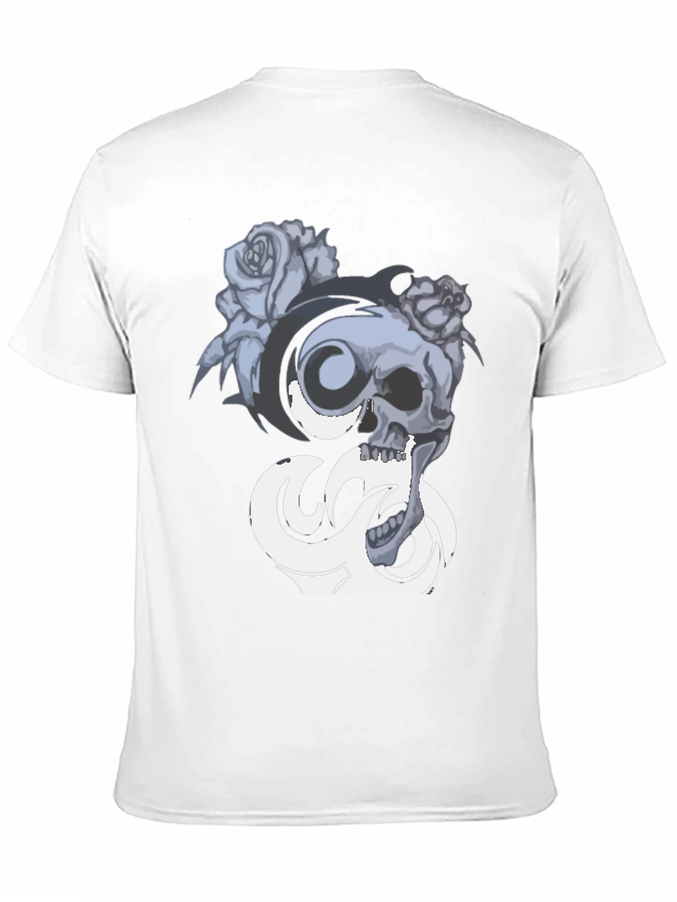Skull & Roses Graphic Tee - Black