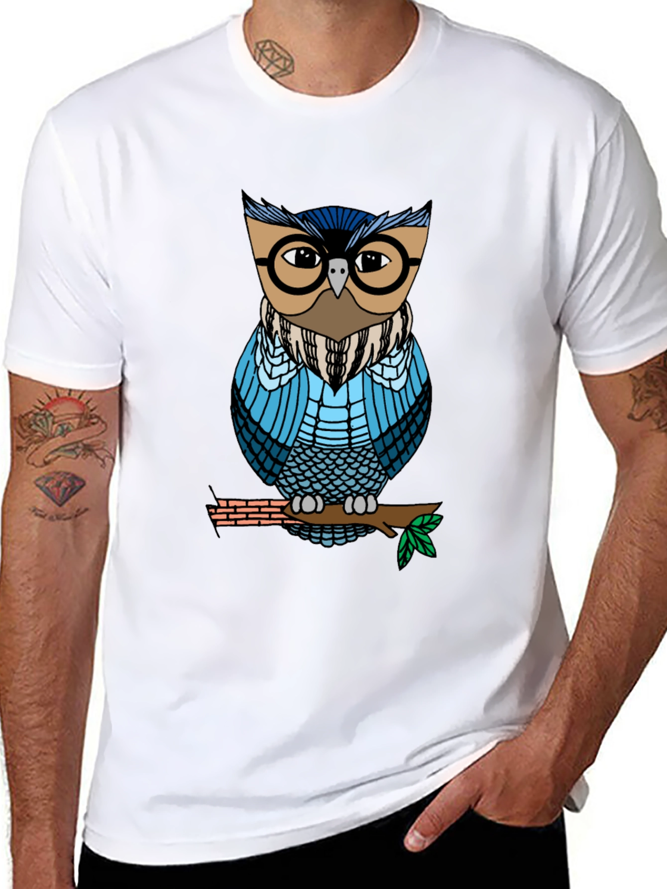 Cool Owl Graphic Tee - Unisex Black T-Shirt