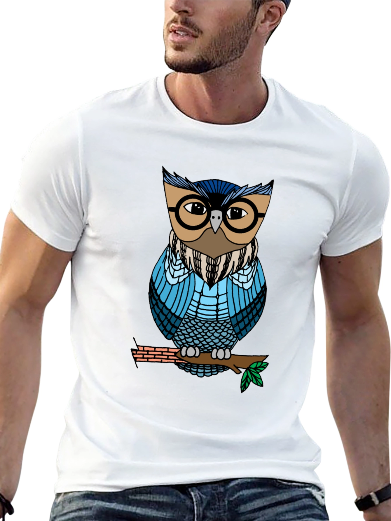 Cool Owl Graphic Tee - Unisex Black T-Shirt