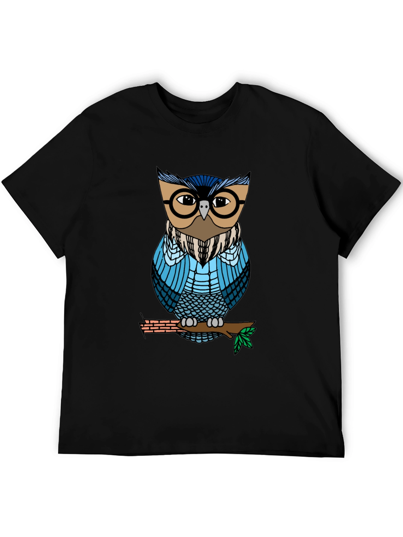 Cool Owl Graphic Tee - Unisex Black T-Shirt