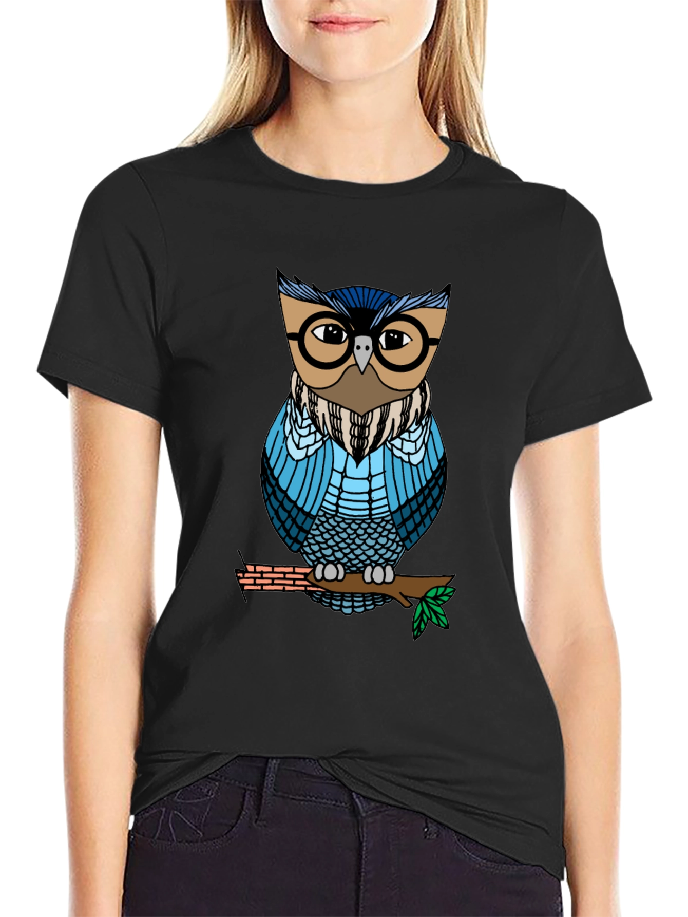 Cool Owl Graphic Tee - Unisex Black T-Shirt