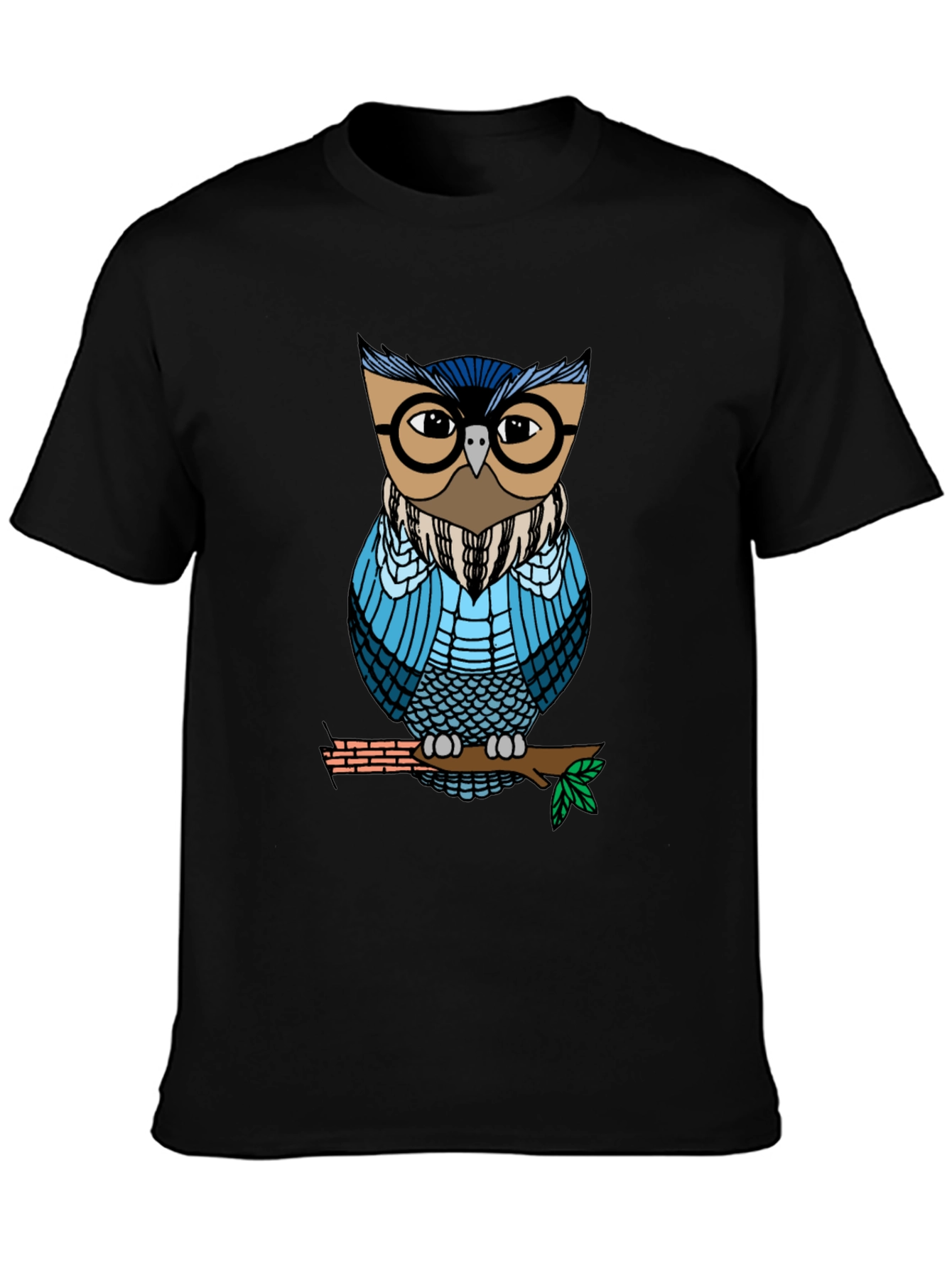 Cool Owl Graphic Tee - Unisex Black T-Shirt