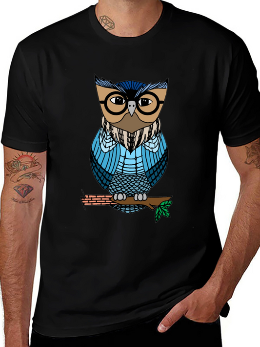 Cool Owl Graphic Tee - Unisex Black T-Shirt