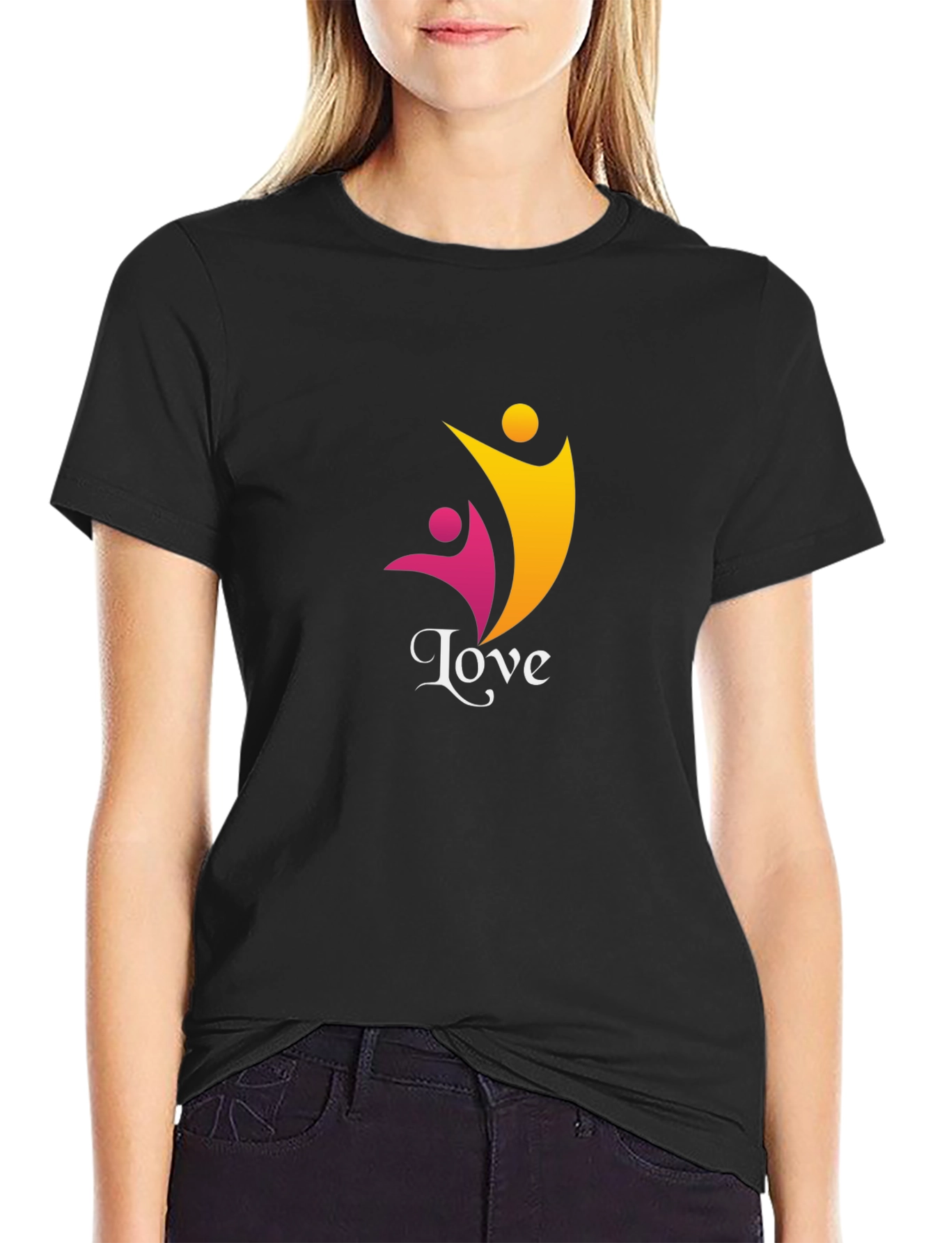 Love Graphic Tee - Black Casual Comfort