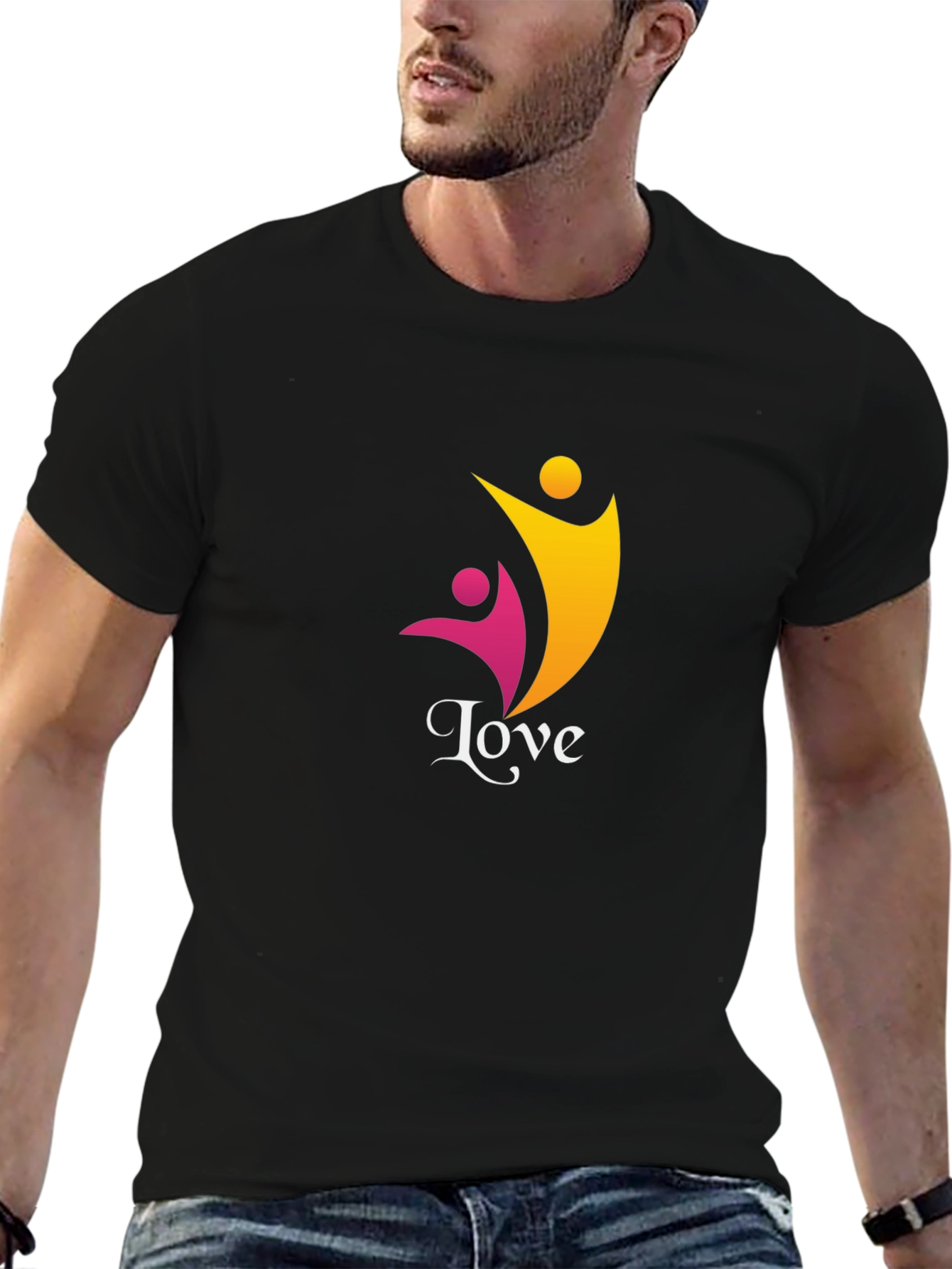 Love Graphic Tee - Black Casual Comfort