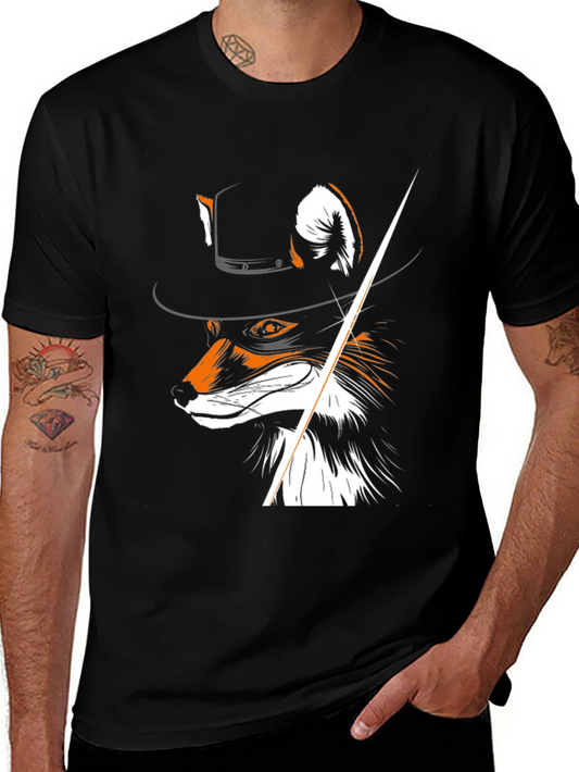 Fox in a Hat Graphic Tee - Unique Design