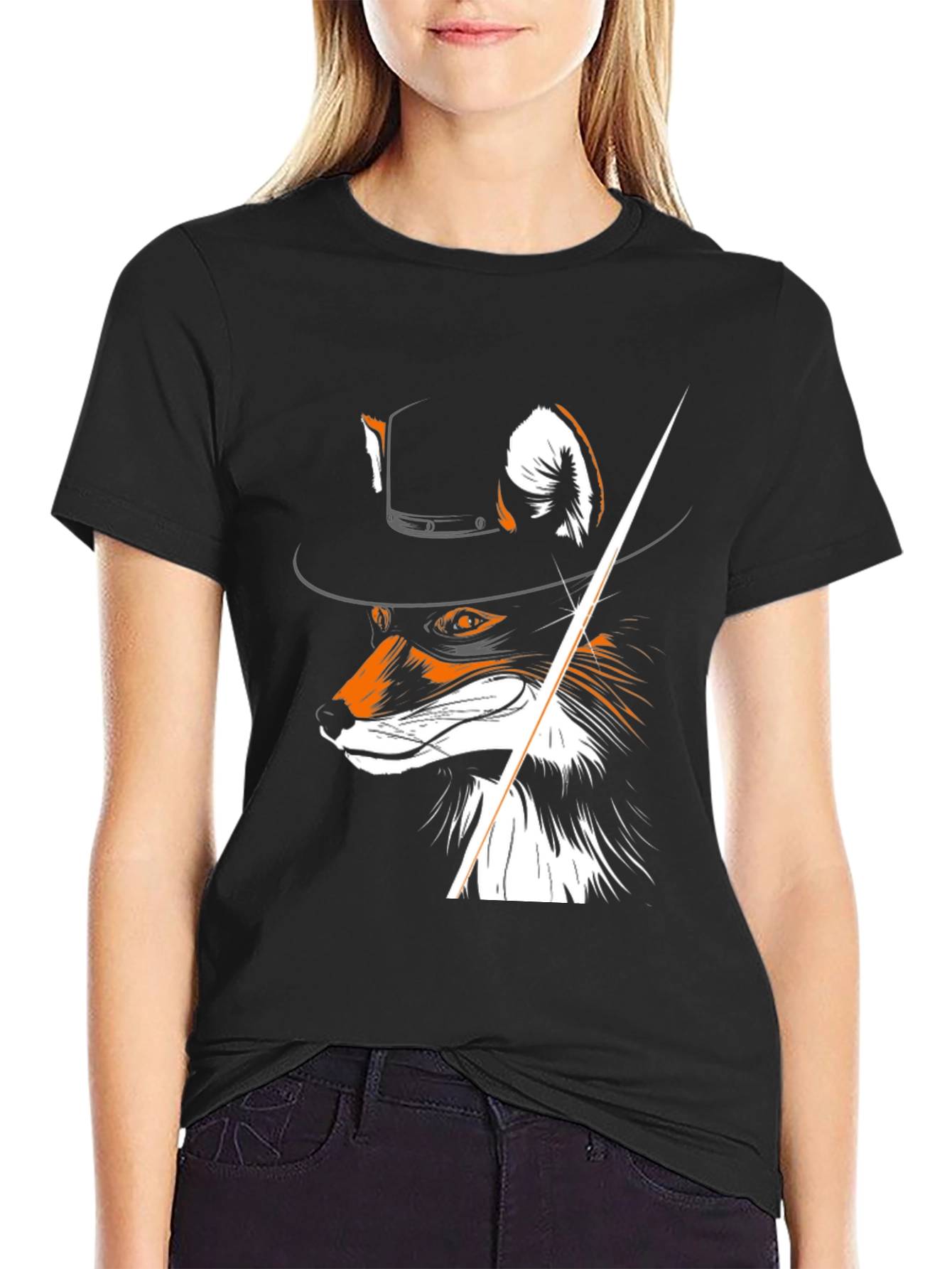 Fox in a Hat Graphic Tee - Unique Design