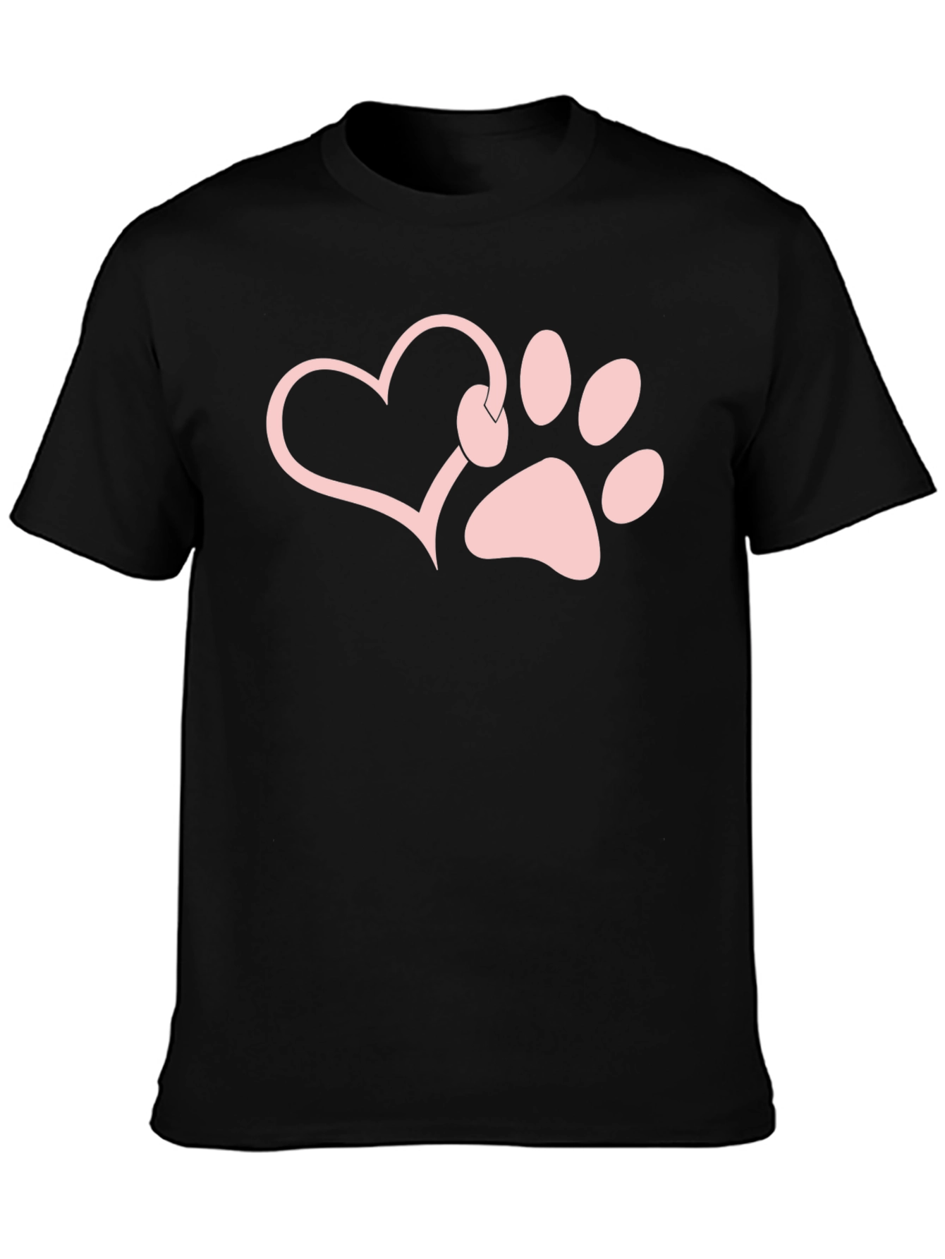 Paw Print Heart T-Shirt - Dog Lover Tee
