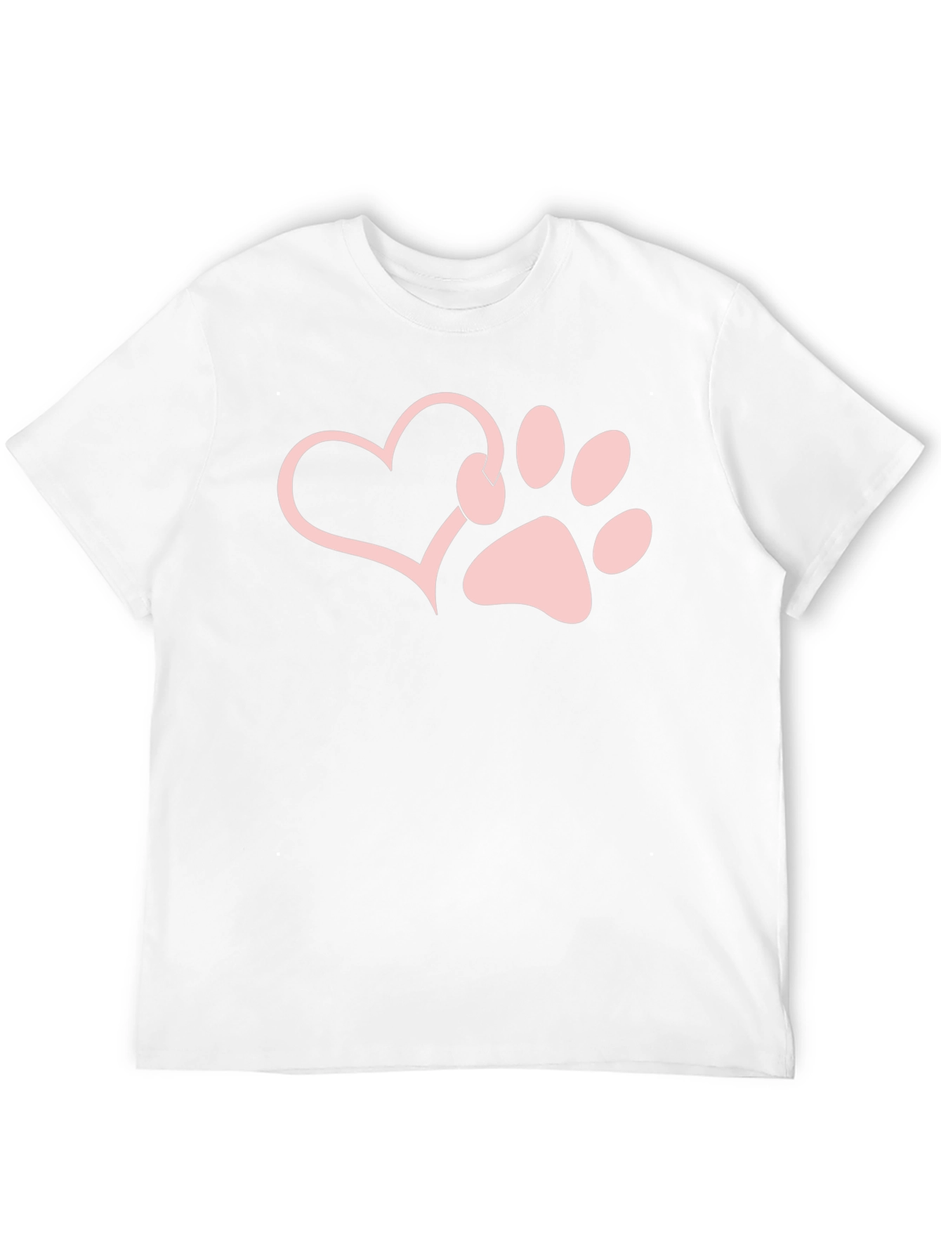 Paw Print Heart T-Shirt - Dog Lover Tee
