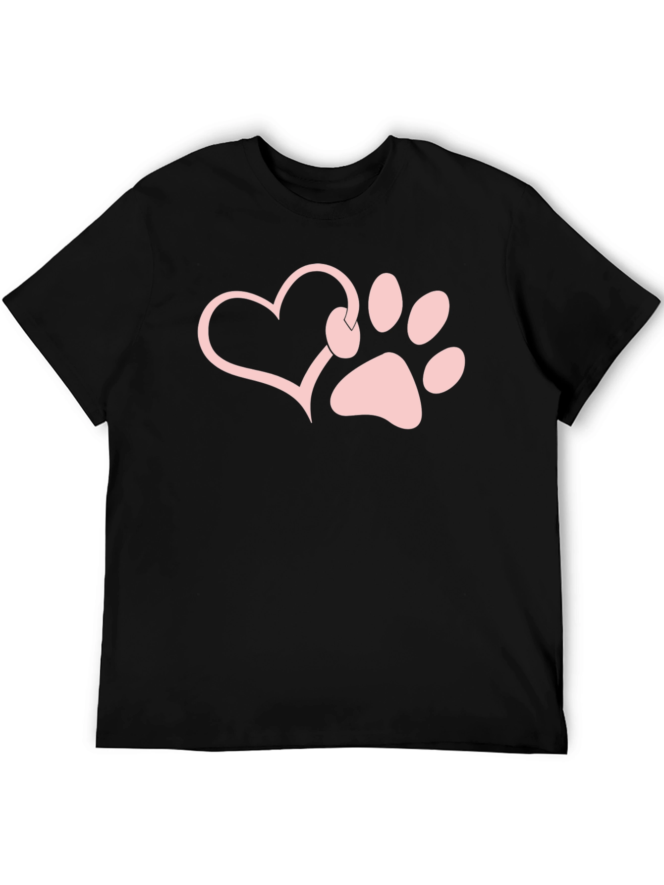 Paw Print Heart T-Shirt - Dog Lover Tee
