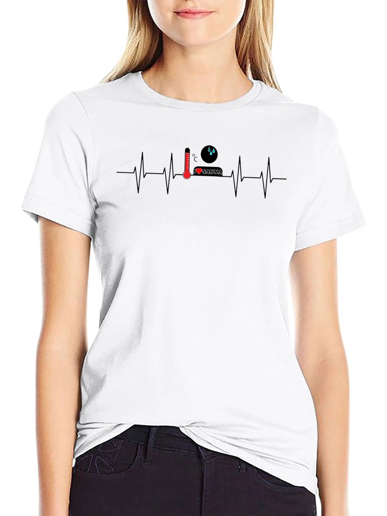 I Love Sauna Black T-Shirt