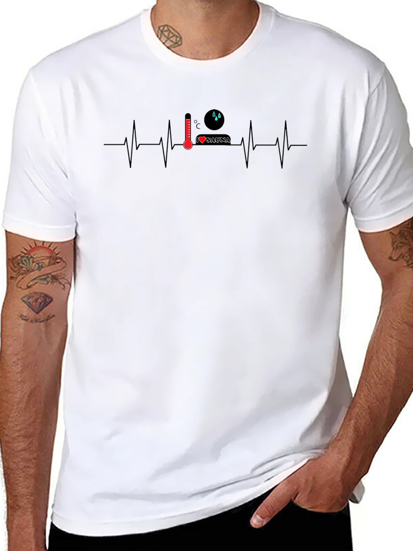 I Love Sauna Black T-Shirt