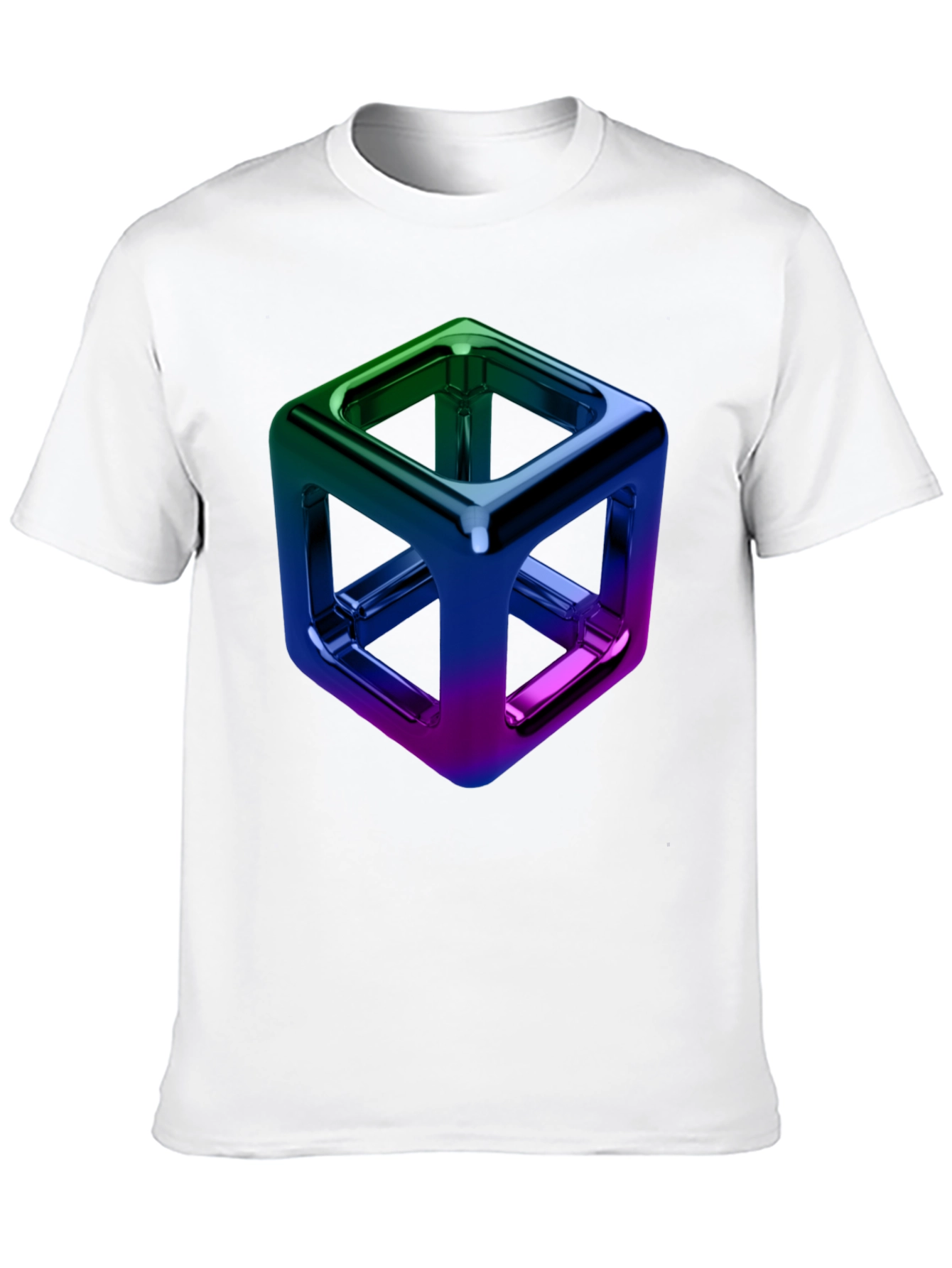 Prism Cube Graphic Tee - Sleek Modern Design