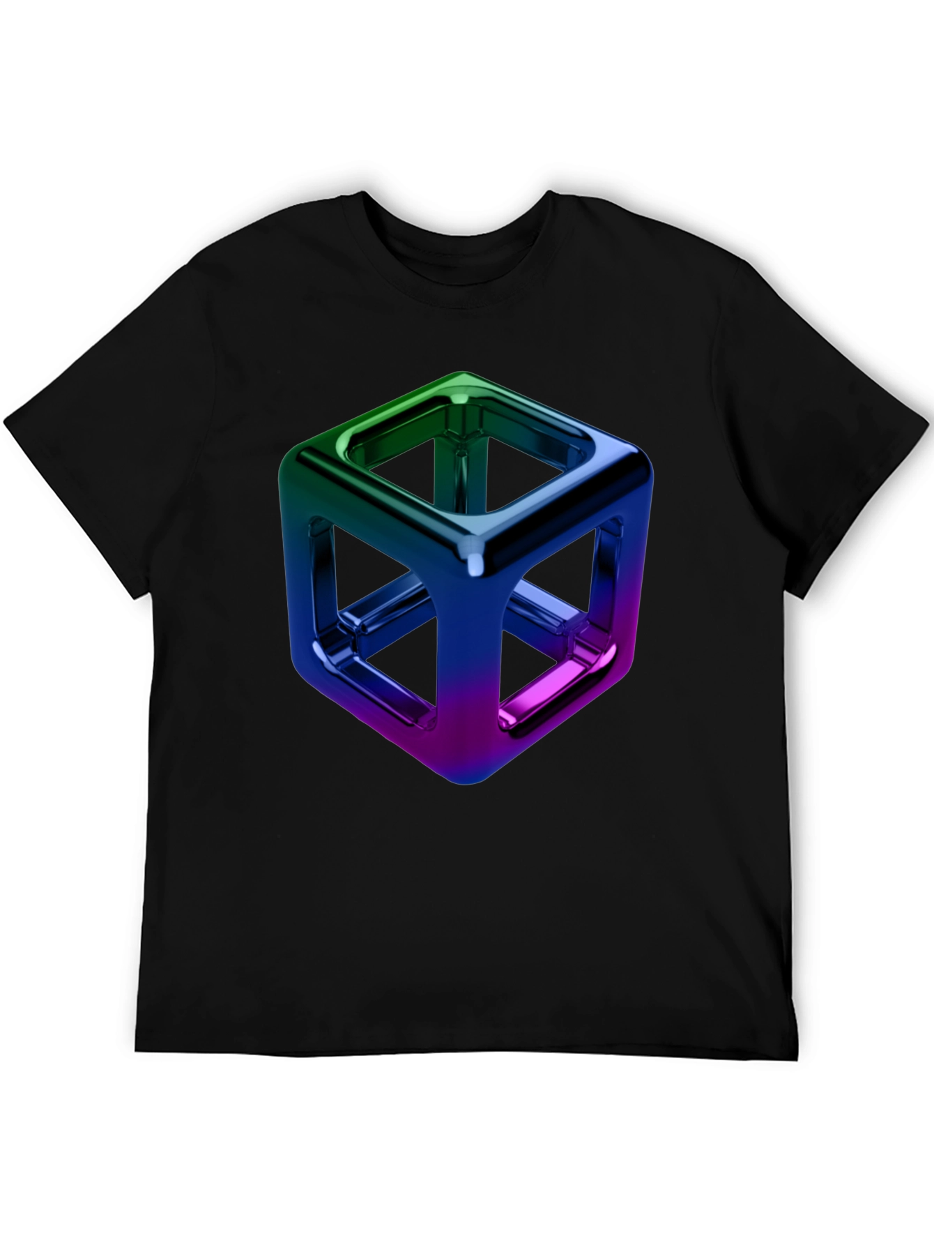 Prism Cube Graphic Tee - Sleek Modern Design