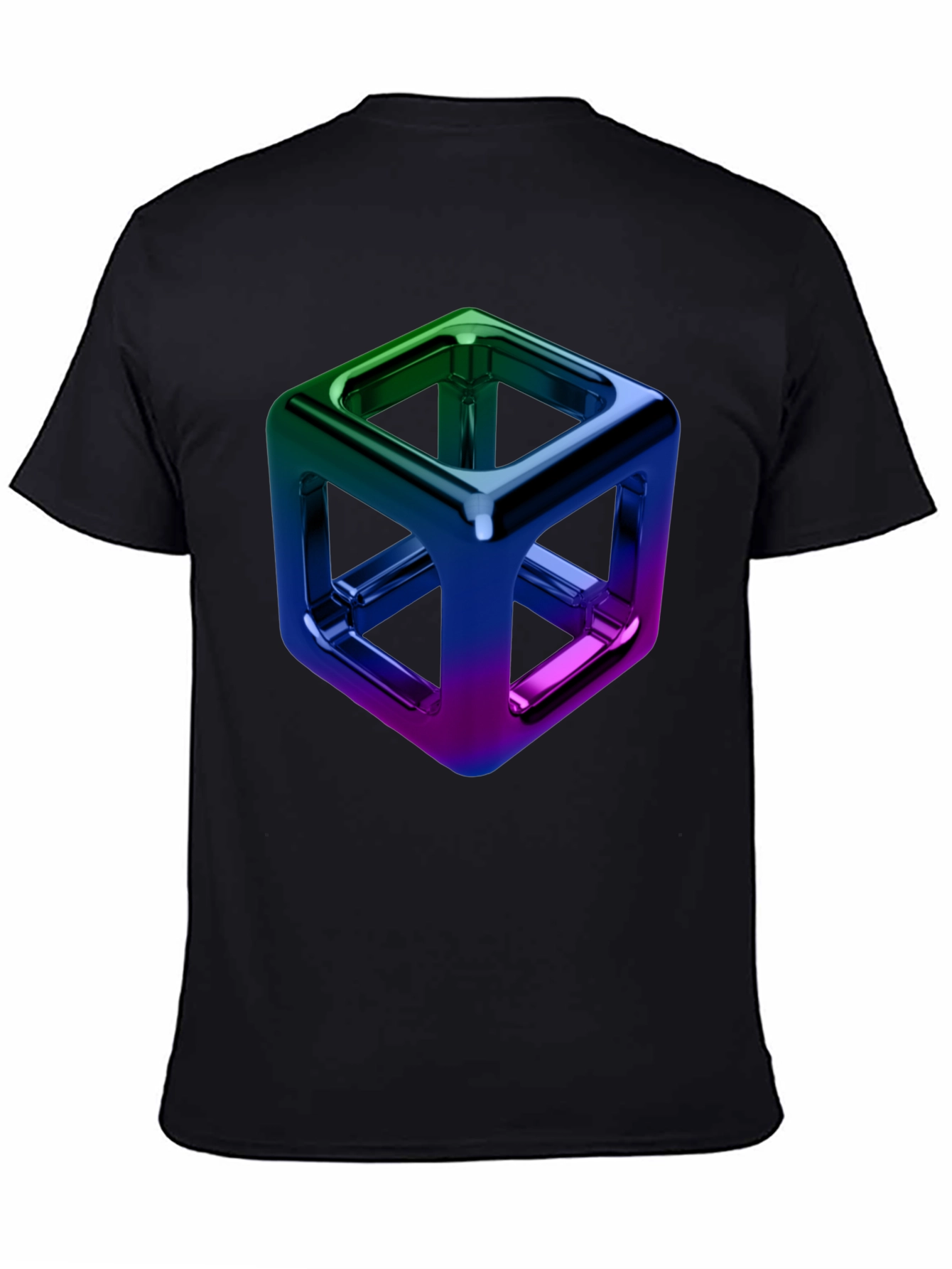 Prism Cube Graphic Tee - Sleek Modern Design